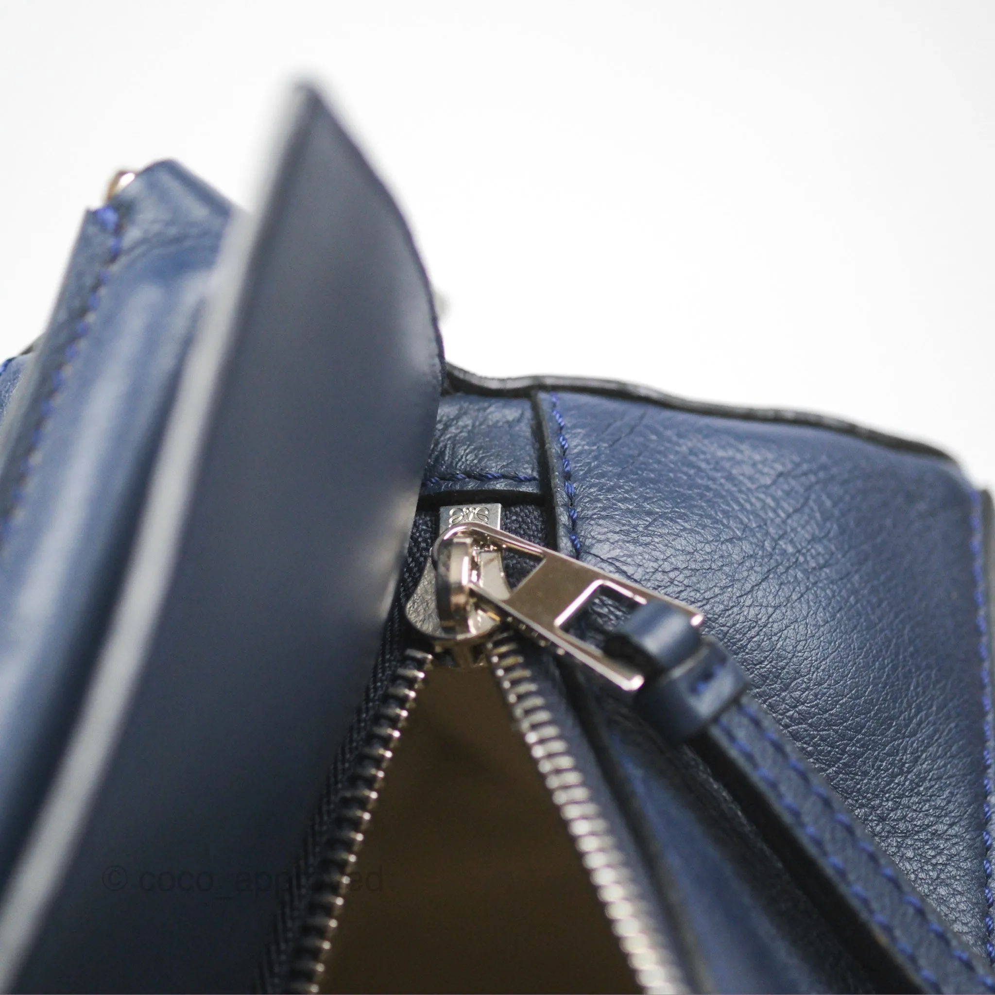 Loewe Medium Puzzle Bag Navy Calfskin