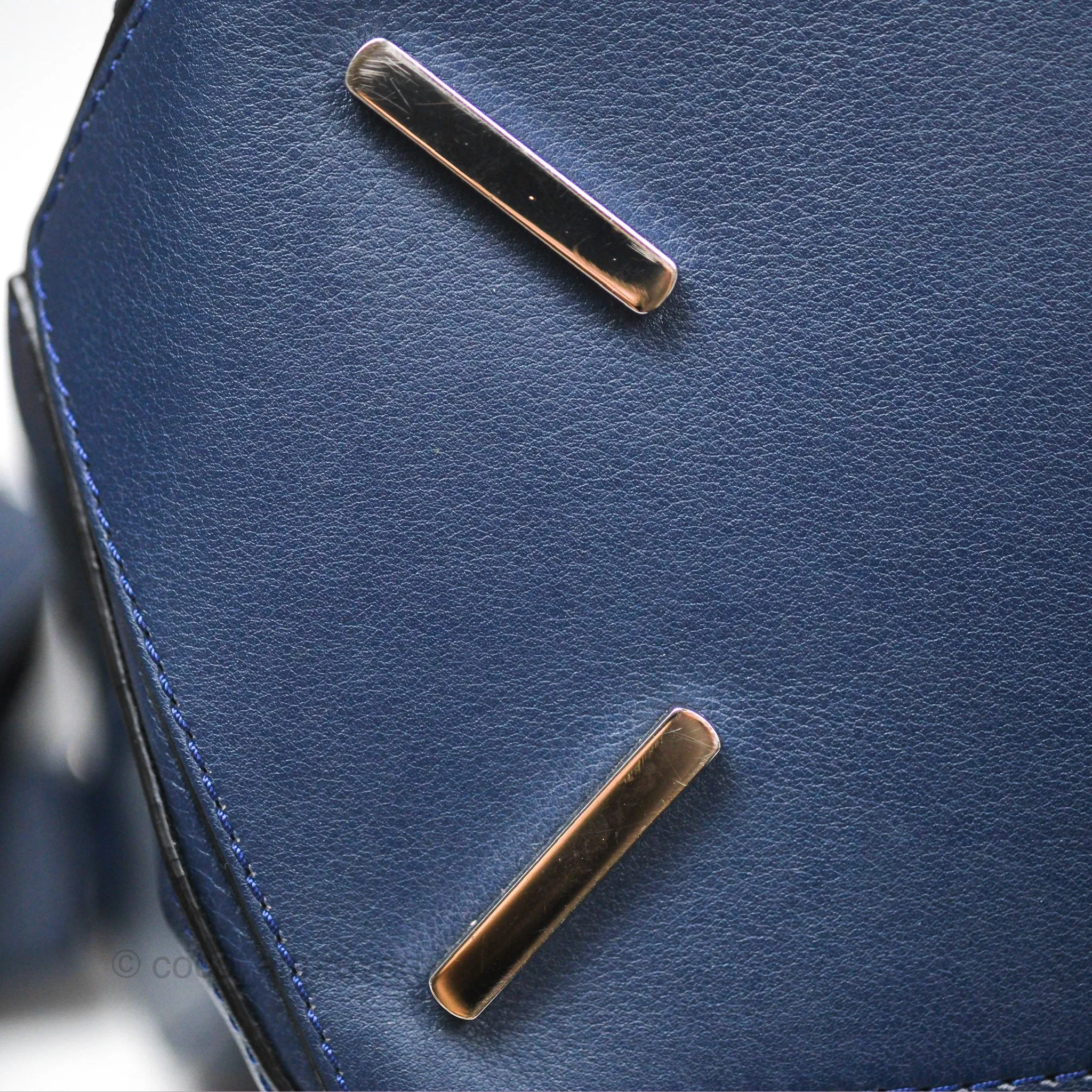 Loewe Medium Puzzle Bag Navy Calfskin