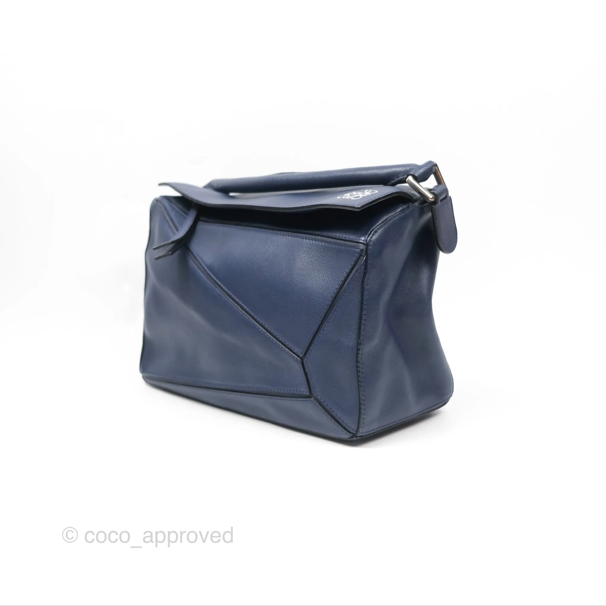 Loewe Medium Puzzle Bag Navy Calfskin