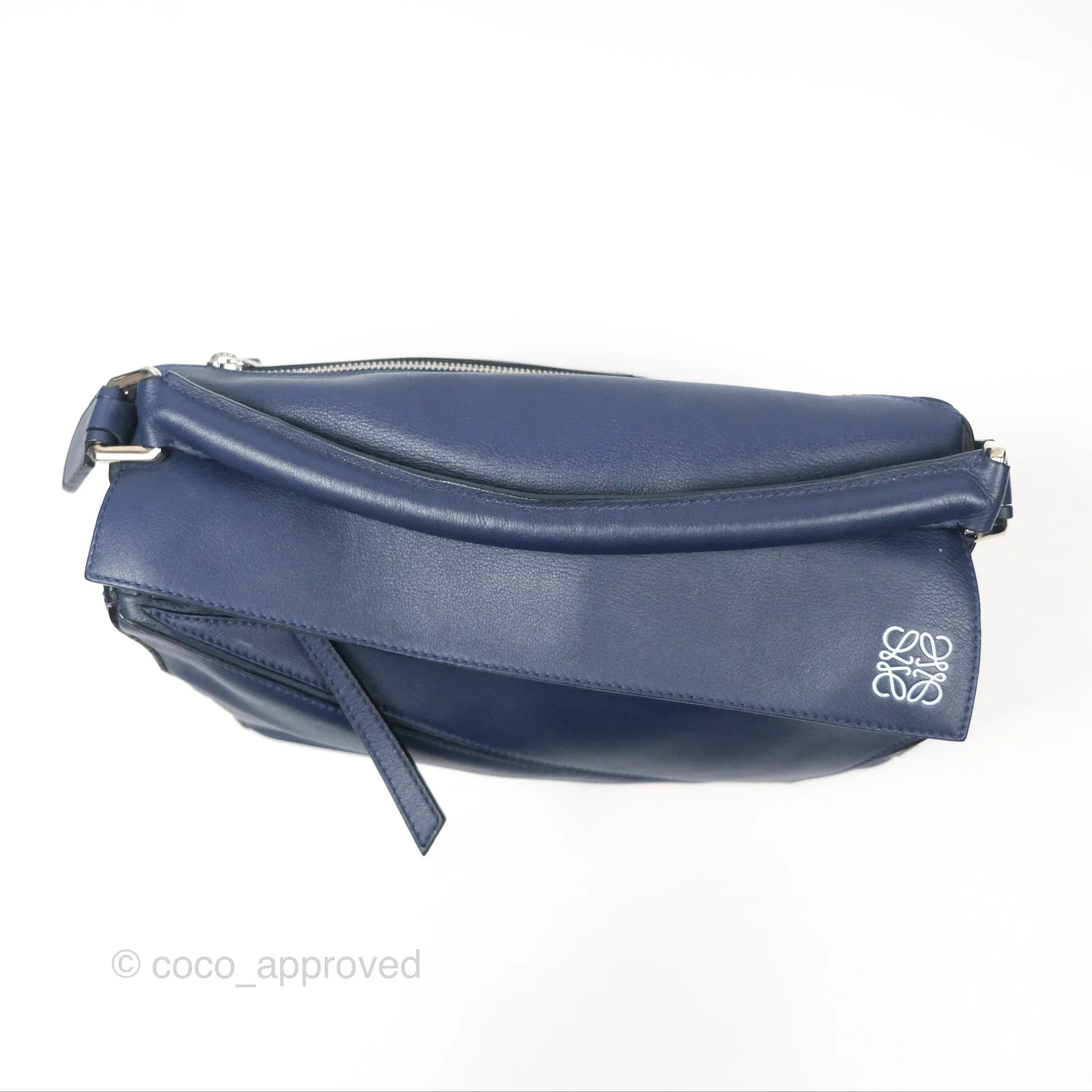 Loewe Medium Puzzle Bag Navy Calfskin