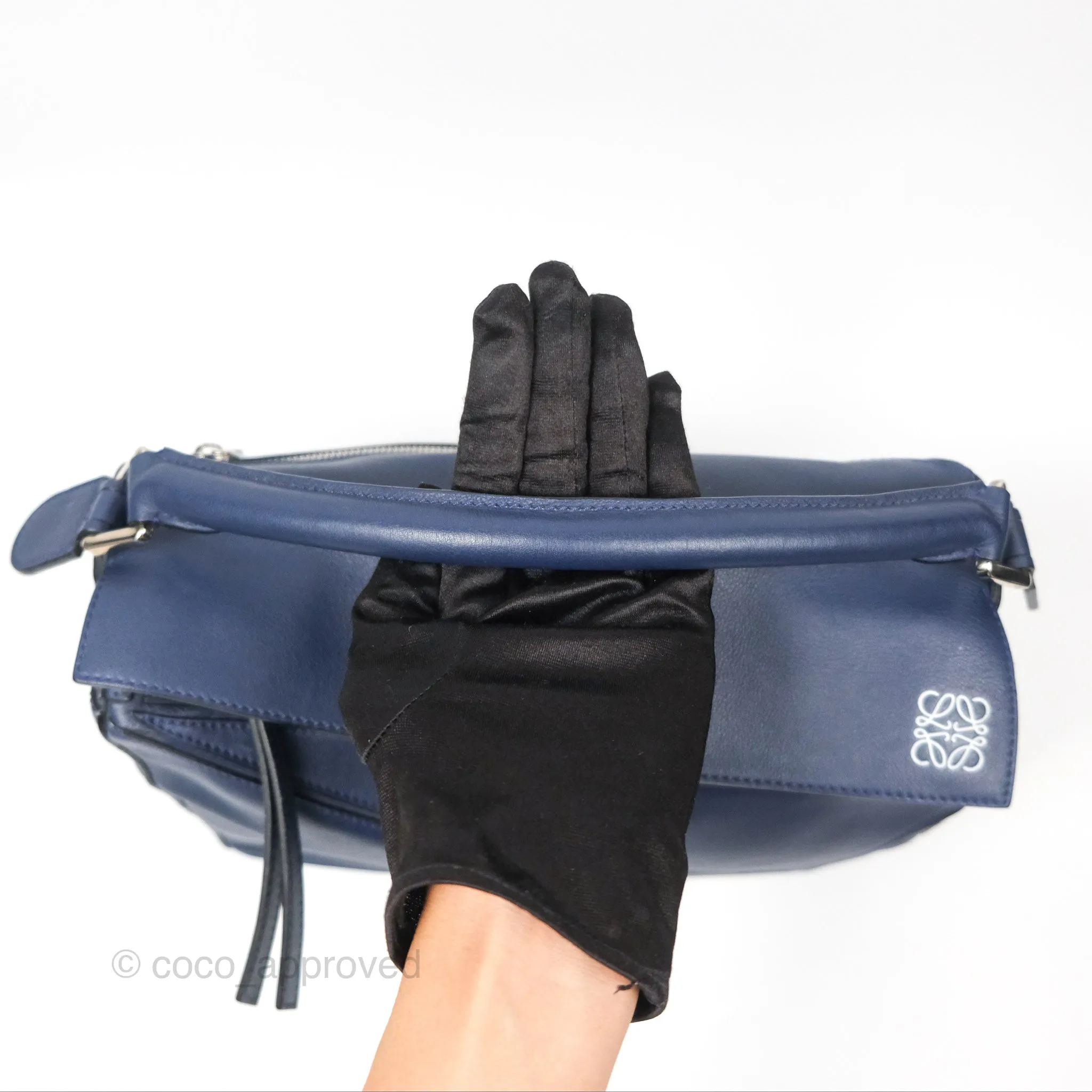 Loewe Medium Puzzle Bag Navy Calfskin