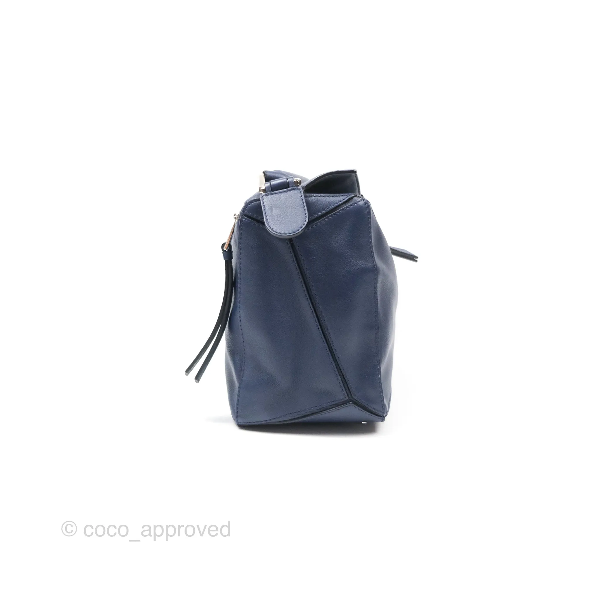 Loewe Medium Puzzle Bag Navy Calfskin