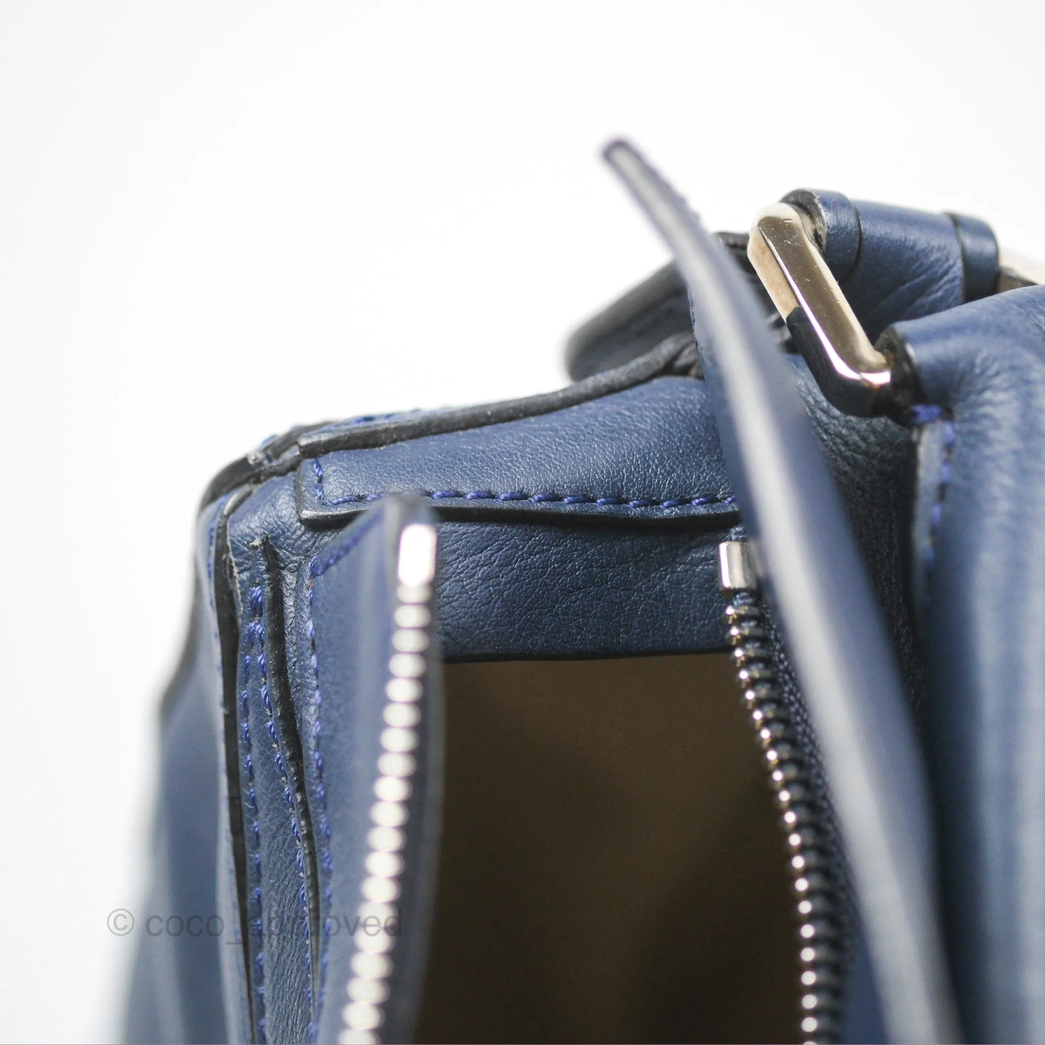 Loewe Medium Puzzle Bag Navy Calfskin