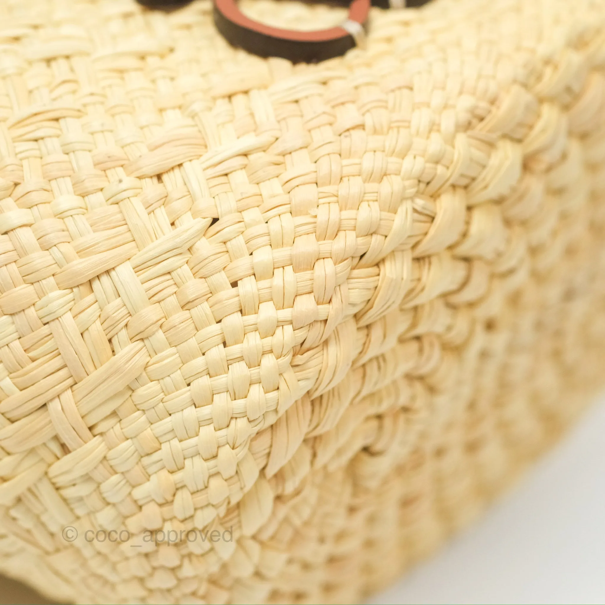 Loewe Mini Anagram Basket Bag Iraca Palm Calfskin Natural/Tan