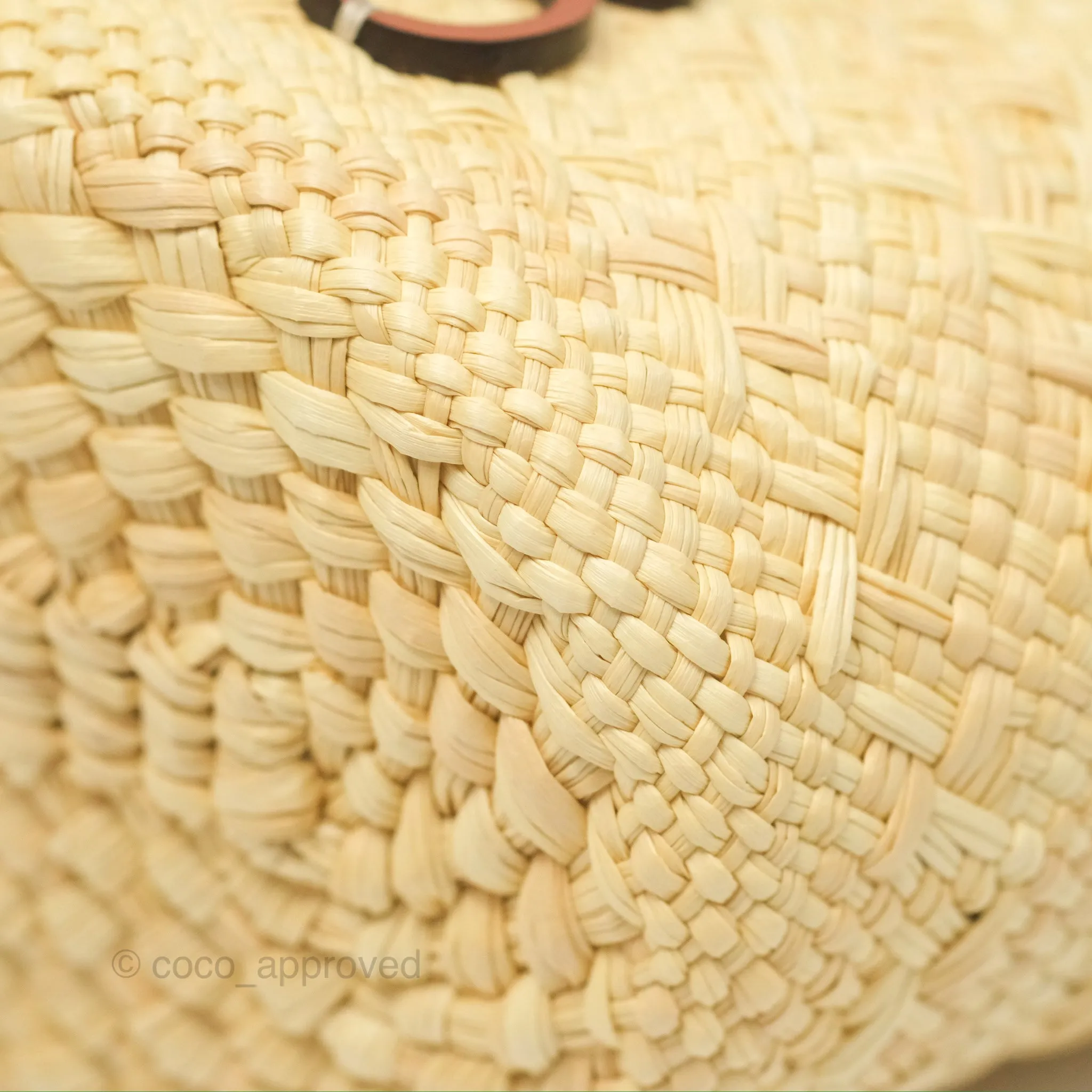 Loewe Mini Anagram Basket Bag Iraca Palm Calfskin Natural/Tan