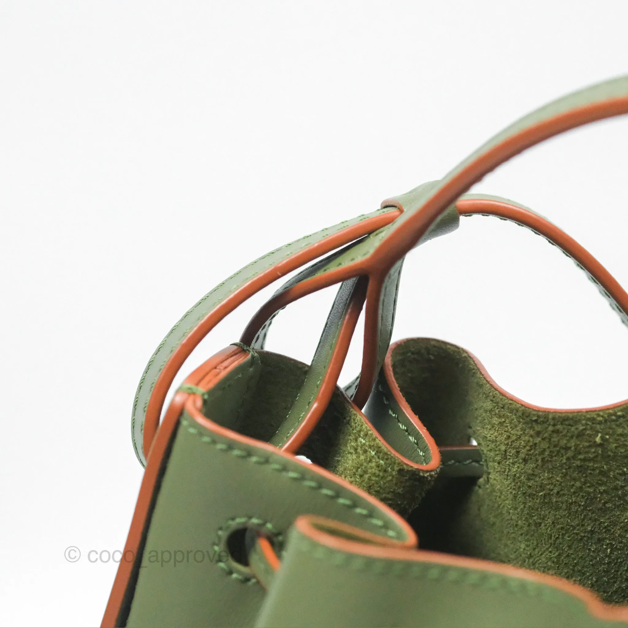Loewe Mini Balloon Bucket Bag Green Calfskin