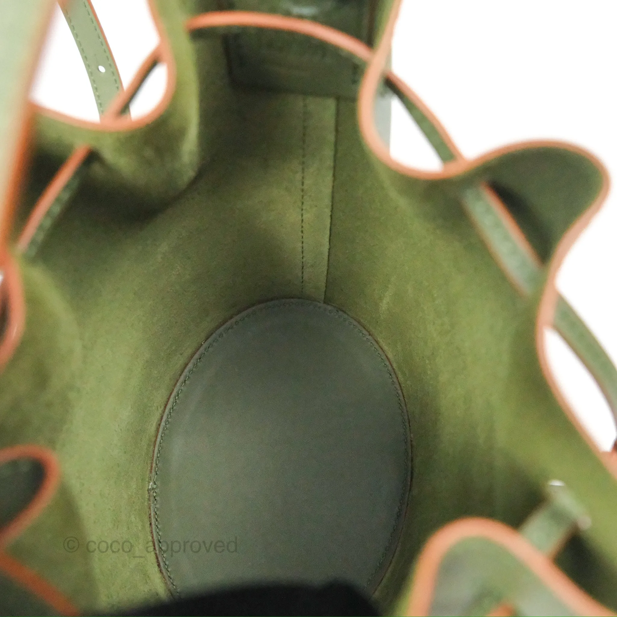 Loewe Mini Balloon Bucket Bag Green Calfskin