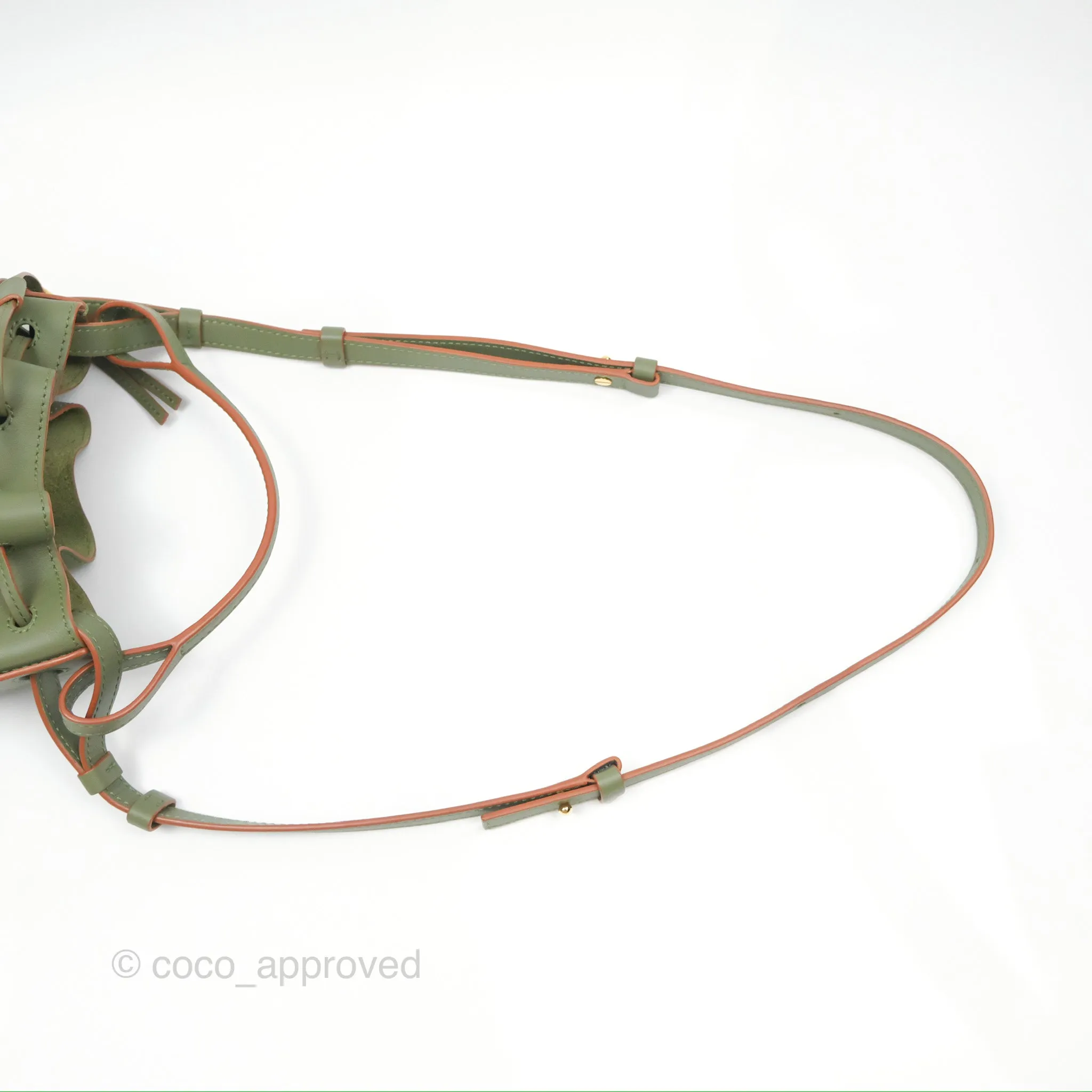 Loewe Mini Balloon Bucket Bag Green Calfskin