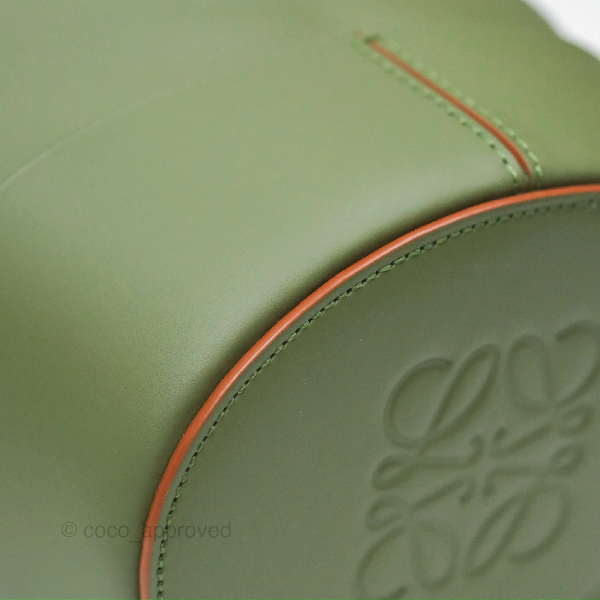 Loewe Mini Balloon Bucket Bag Green Calfskin