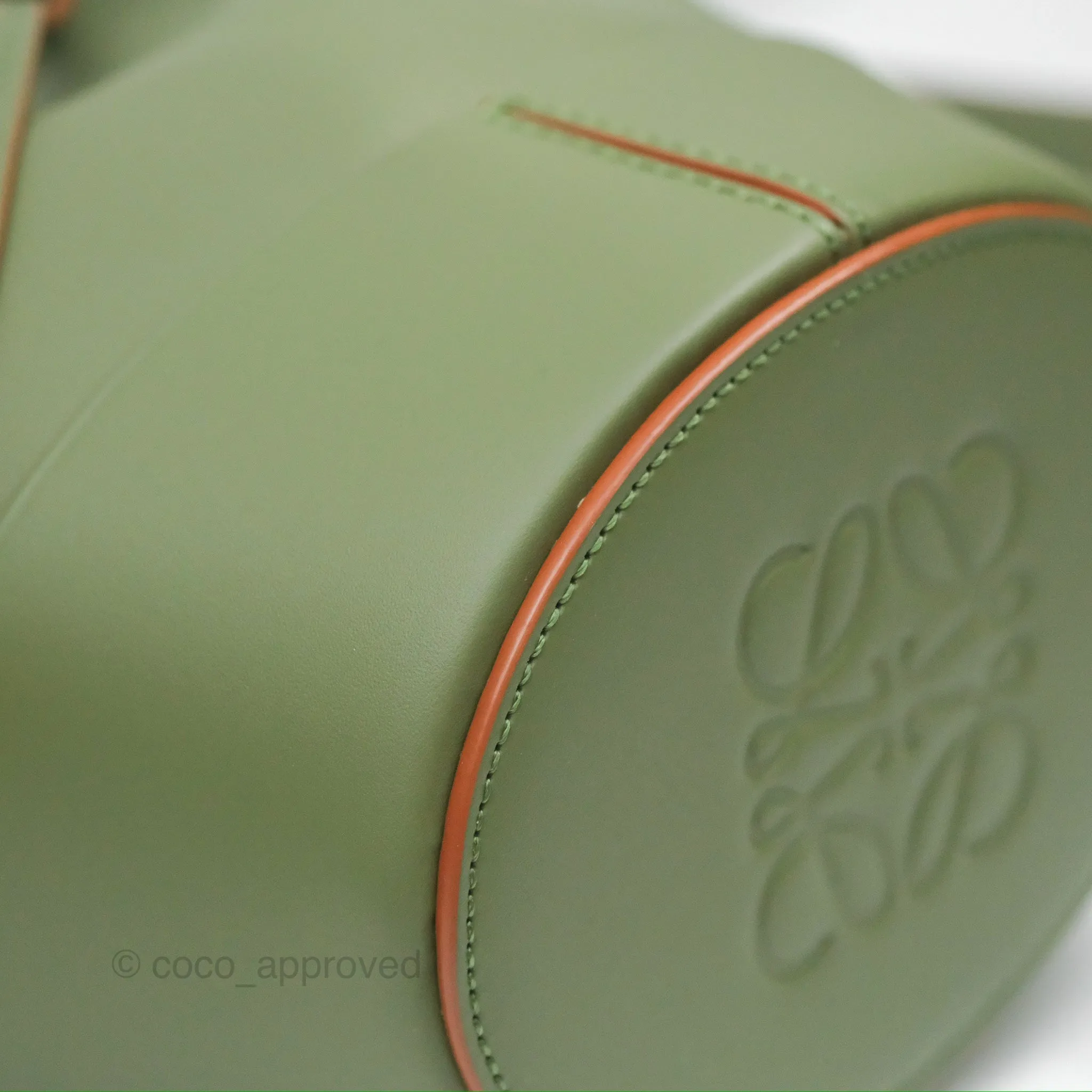 Loewe Mini Balloon Bucket Bag Green Calfskin