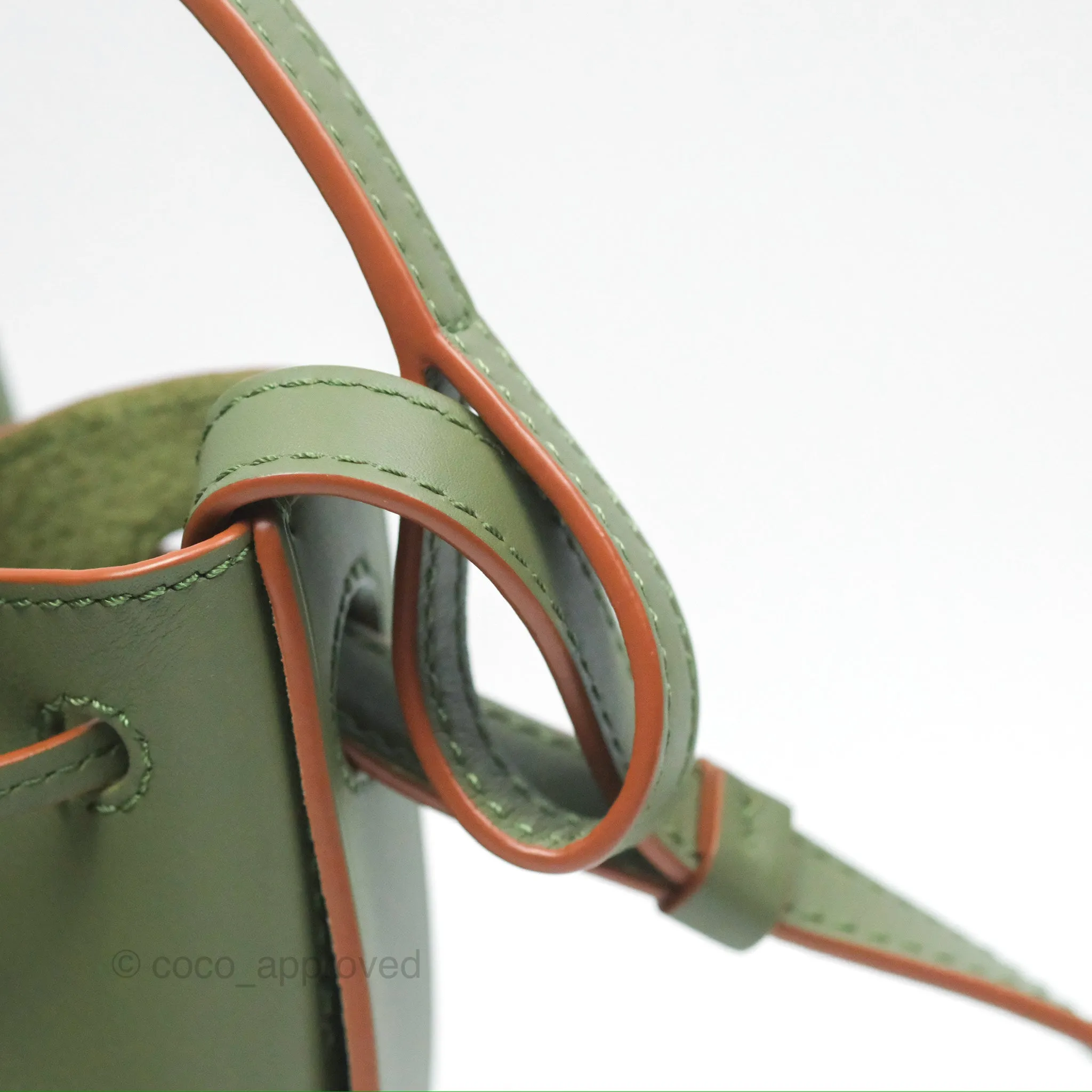 Loewe Mini Balloon Bucket Bag Green Calfskin