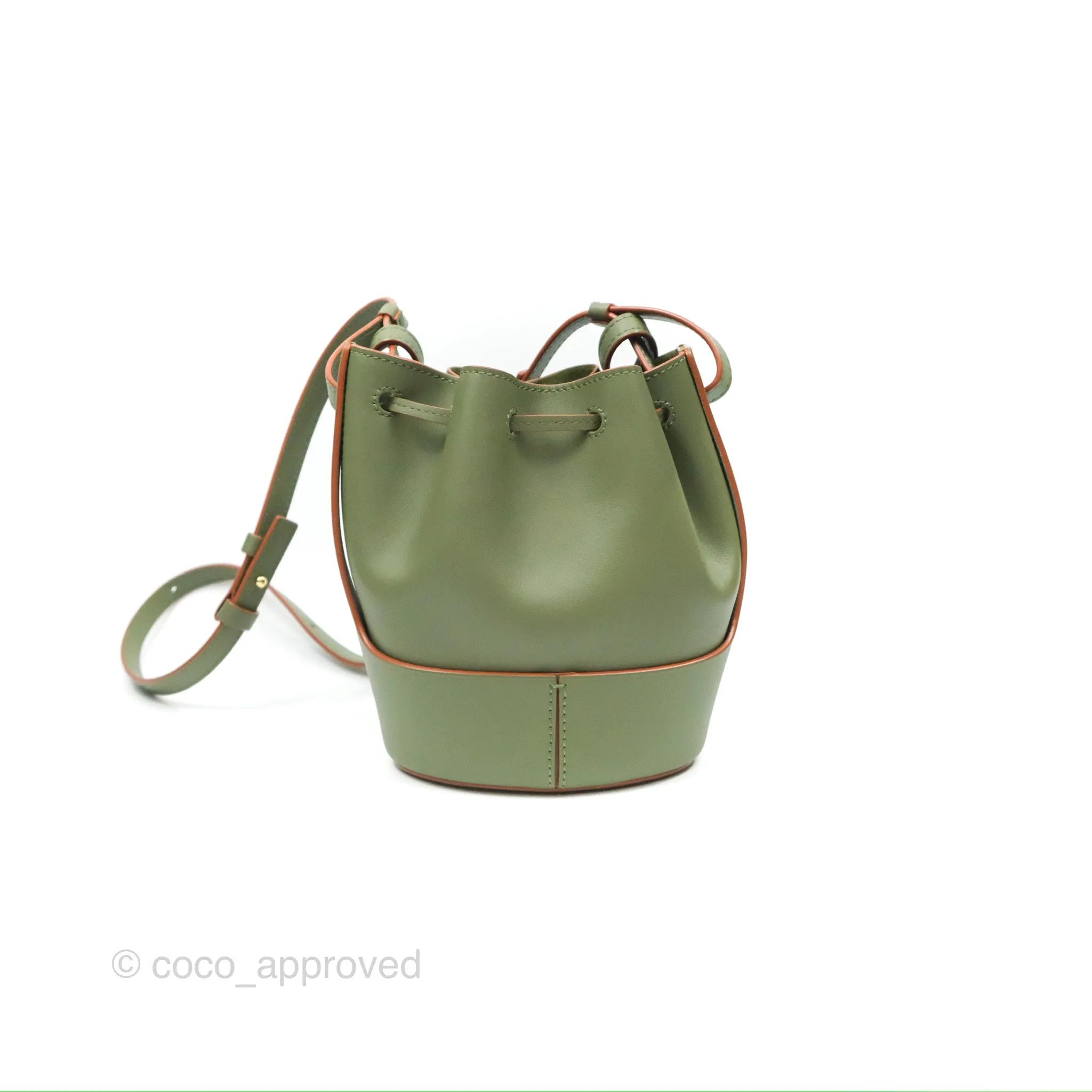 Loewe Mini Balloon Bucket Bag Green Calfskin