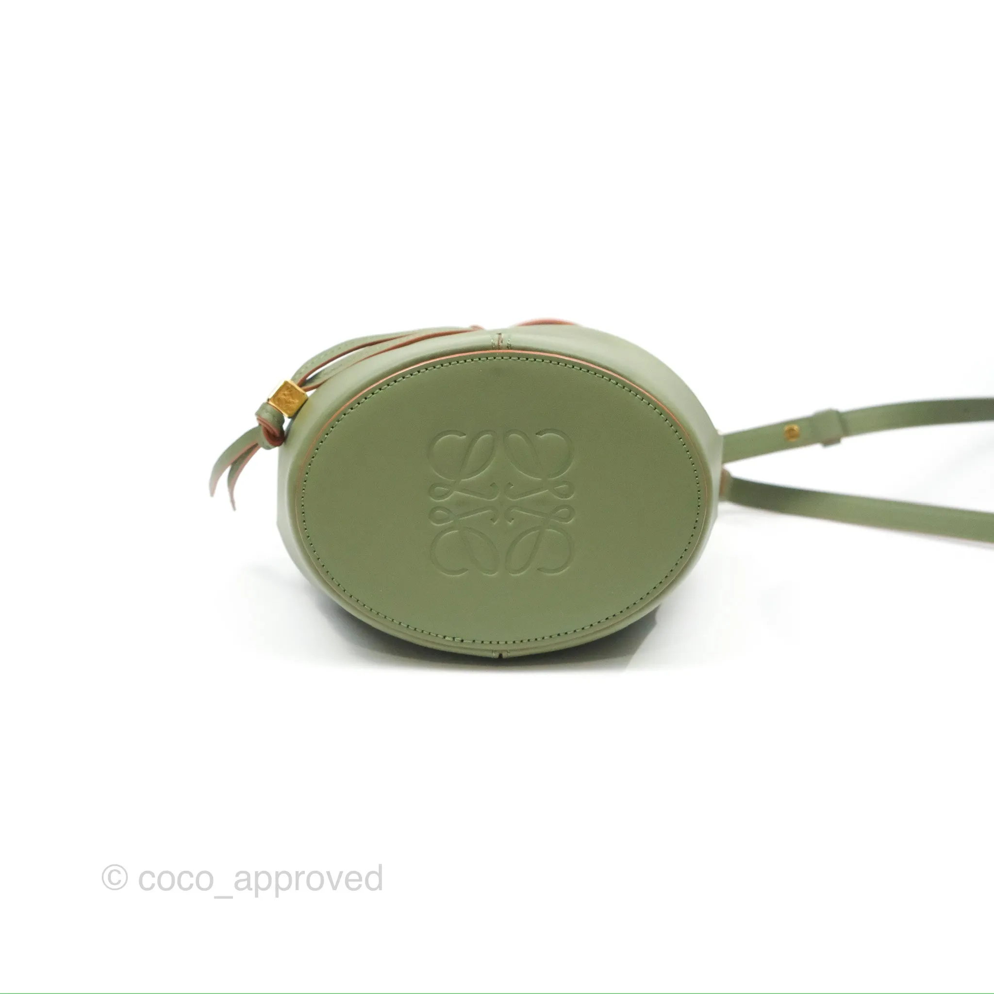 Loewe Mini Balloon Bucket Bag Green Calfskin