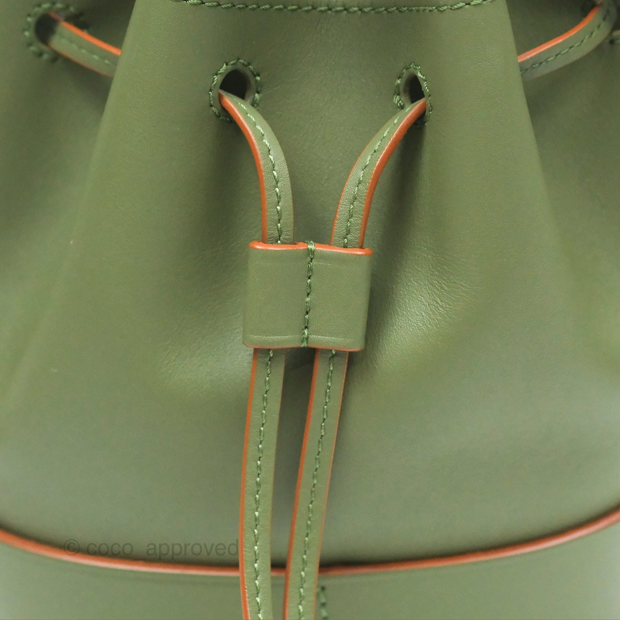 Loewe Mini Balloon Bucket Bag Green Calfskin