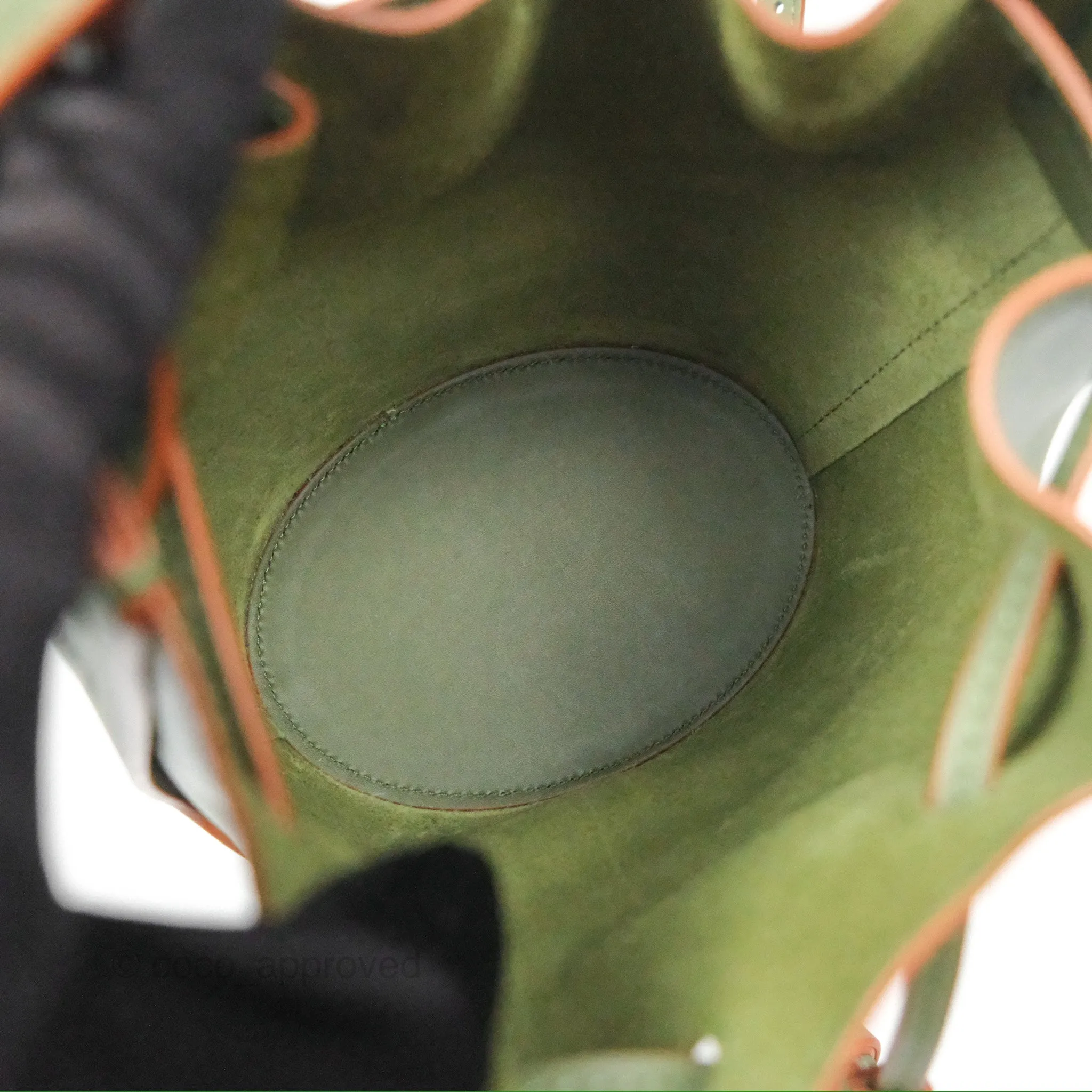 Loewe Mini Balloon Bucket Bag Green Calfskin