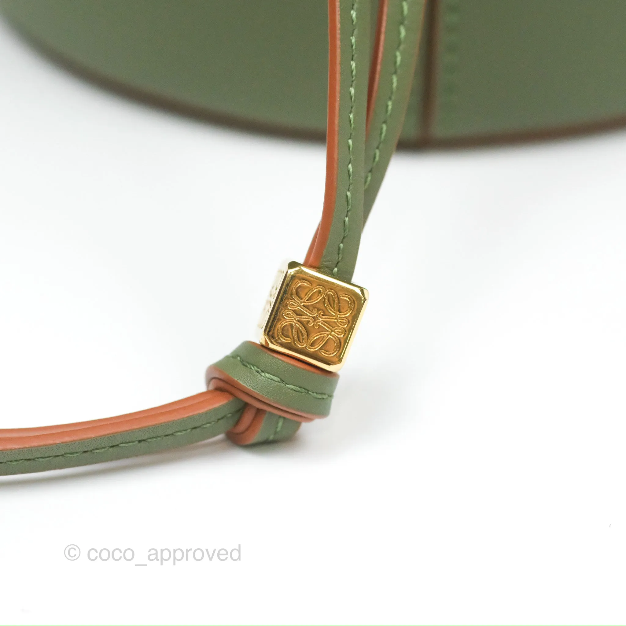 Loewe Mini Balloon Bucket Bag Green Calfskin