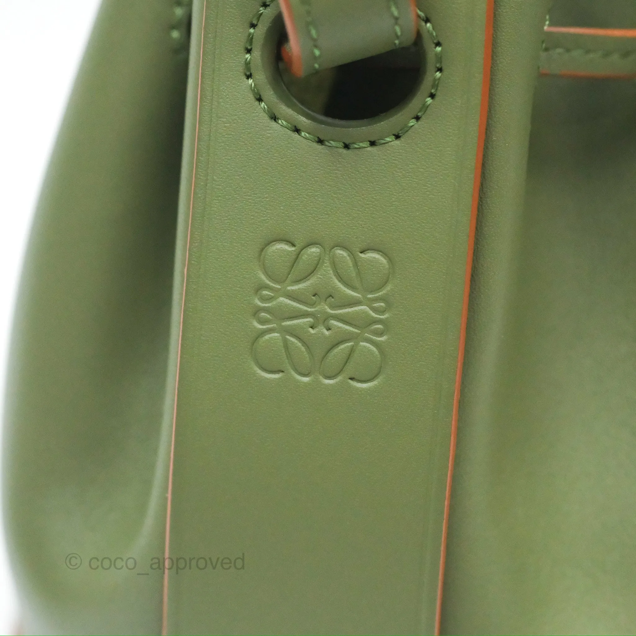 Loewe Mini Balloon Bucket Bag Green Calfskin