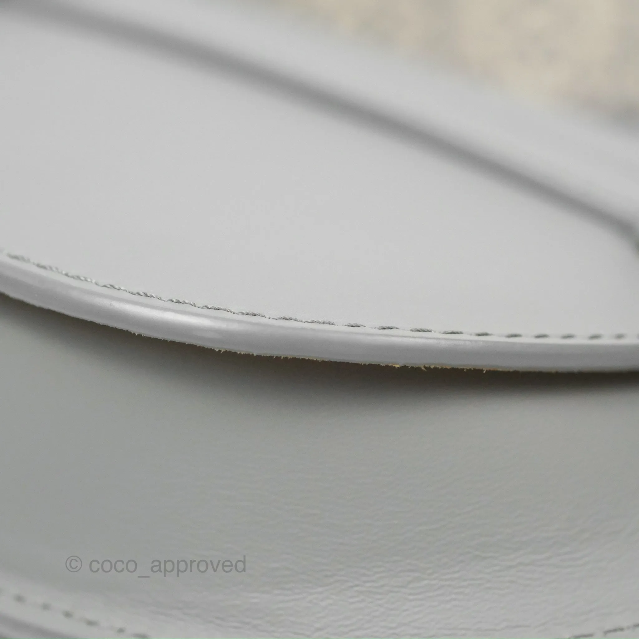 Loewe Mini Gate Dual Bag in Soft Calfskin & Jacquard Strap Light Grey