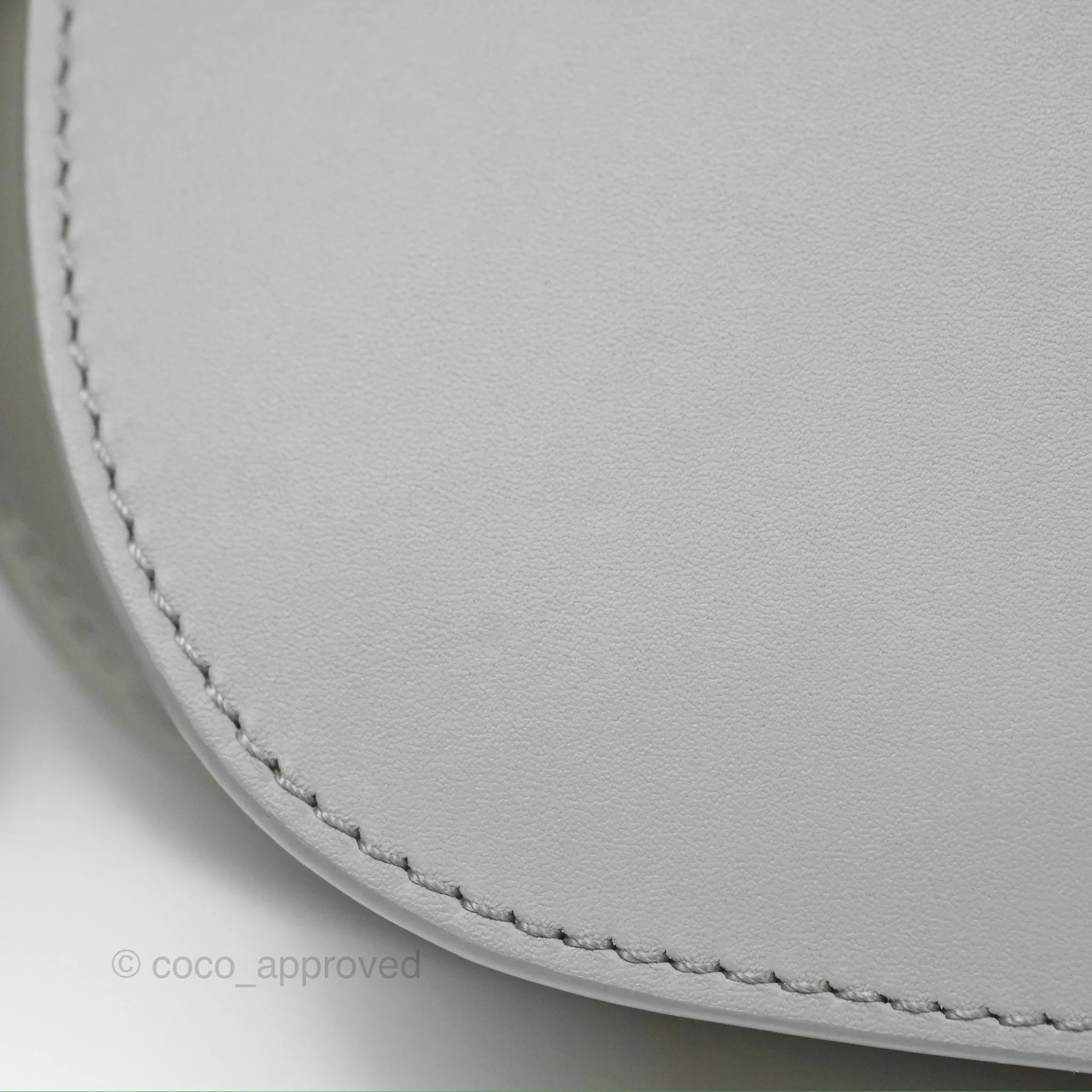 Loewe Mini Gate Dual Bag in Soft Calfskin & Jacquard Strap Light Grey
