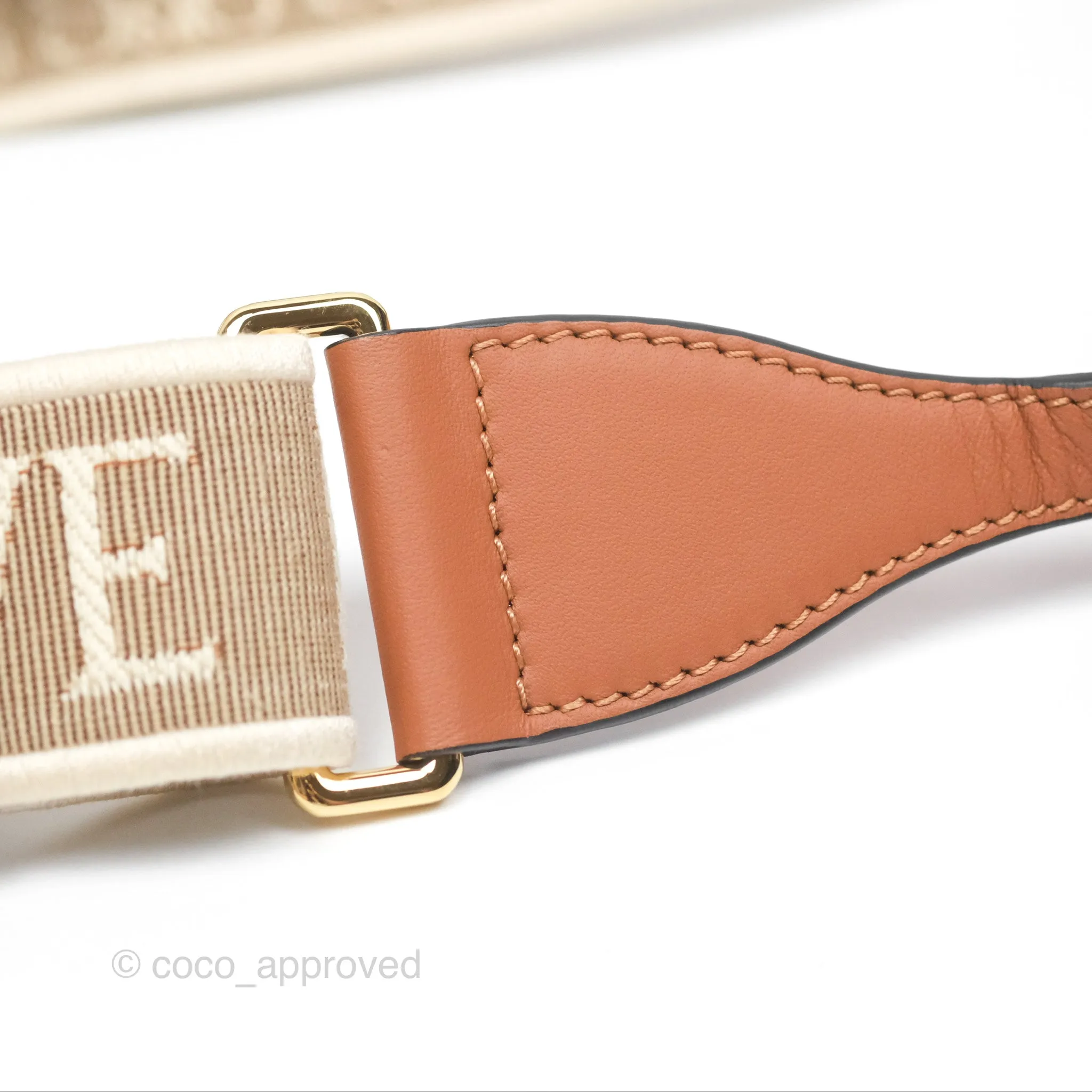 Loewe Mini Gate Dual Bag in Soft Calfskin & Jacquard Strap Tan