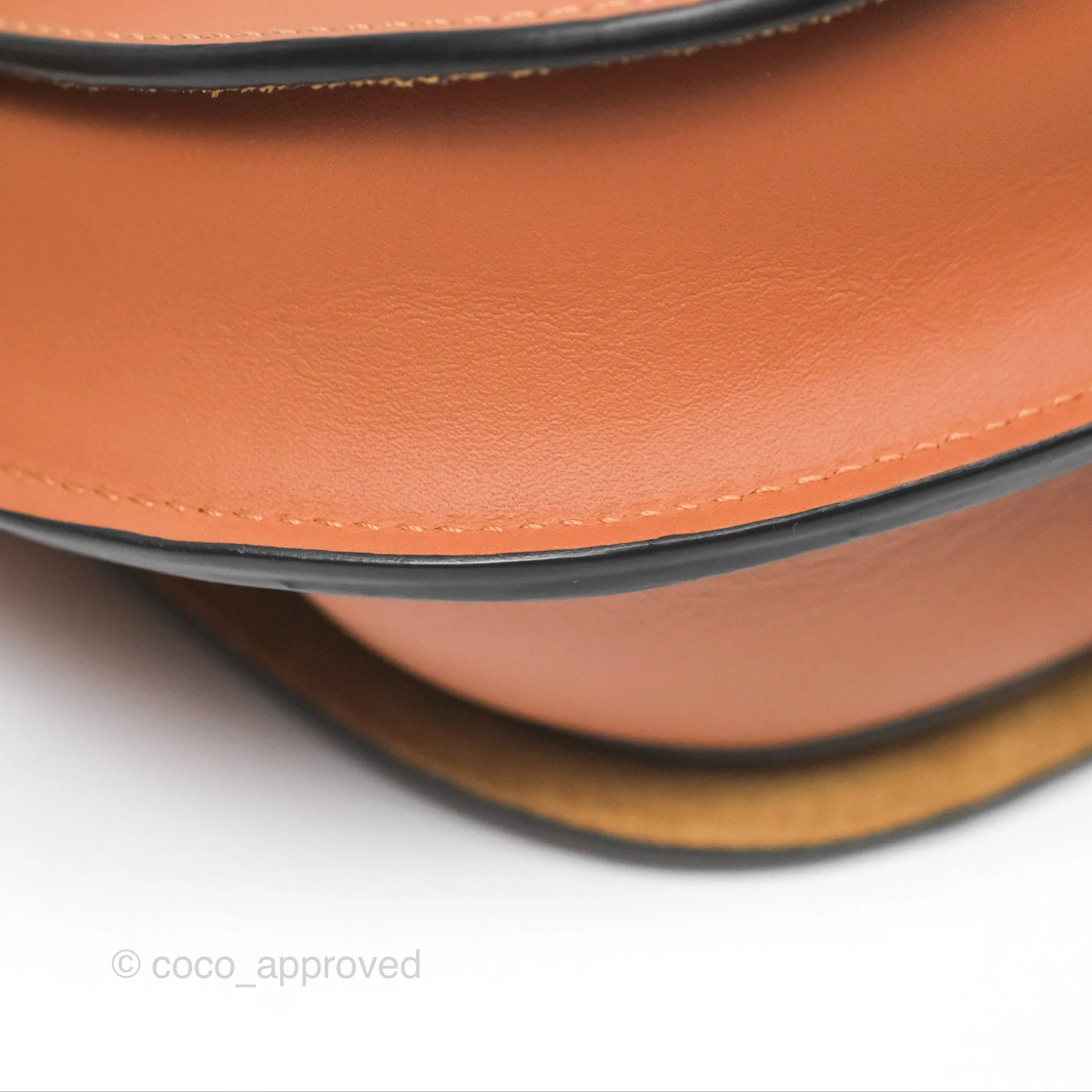 Loewe Mini Gate Dual Bag in Soft Calfskin & Jacquard Strap Tan