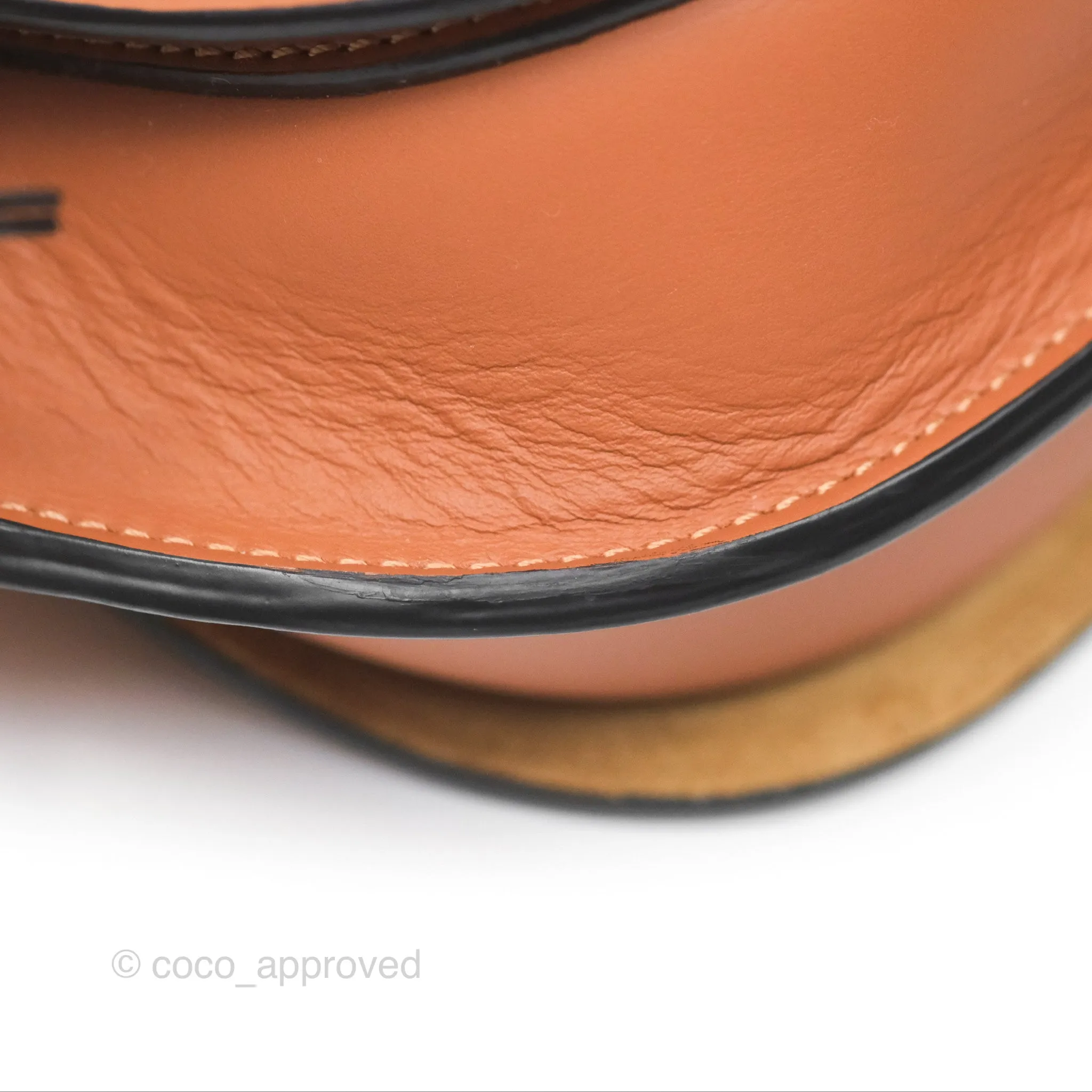 Loewe Mini Gate Dual Bag in Soft Calfskin & Jacquard Strap Tan