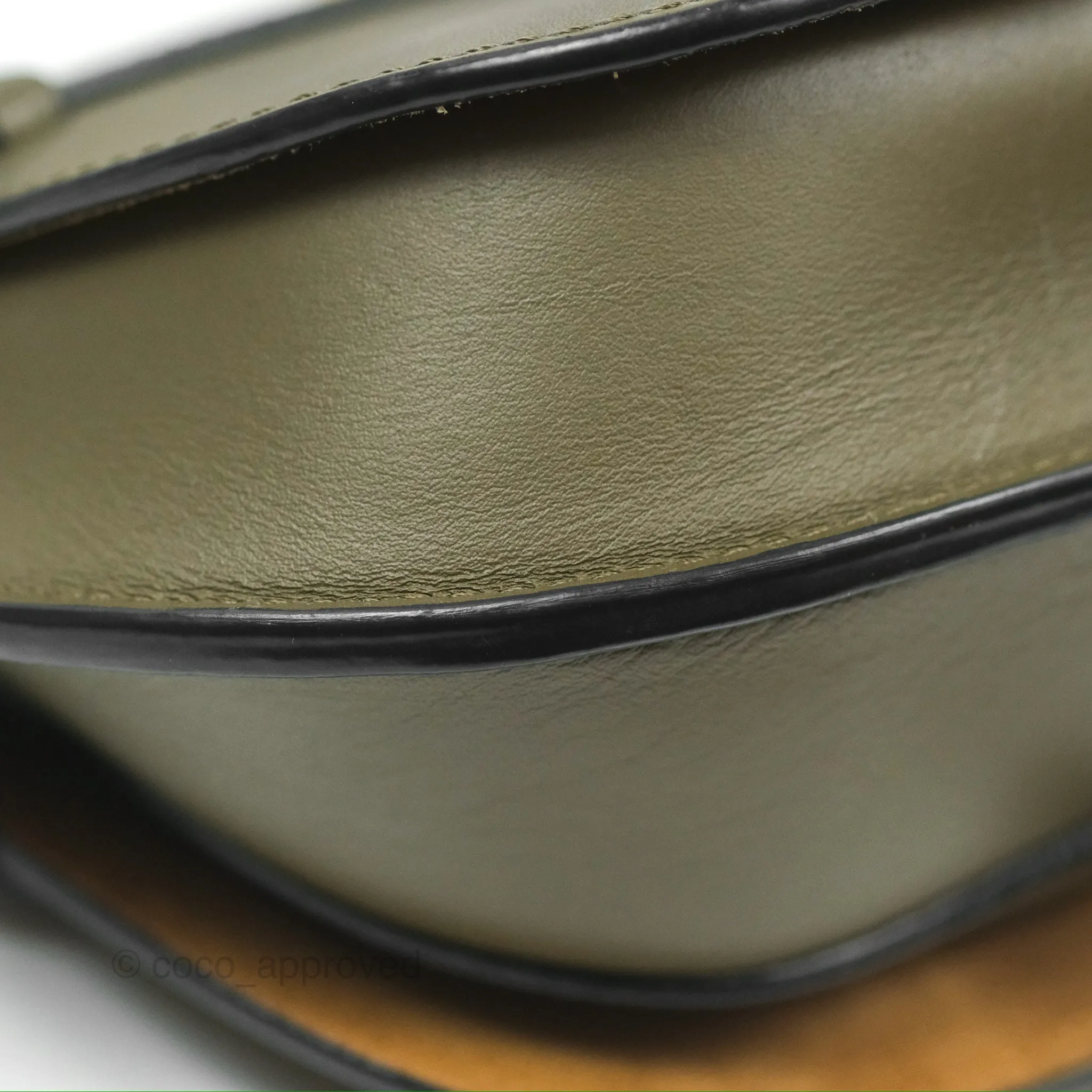 Loewe Mini Gate Dual Bag Soft Calfskin & Jacquard Strap Autumn Green