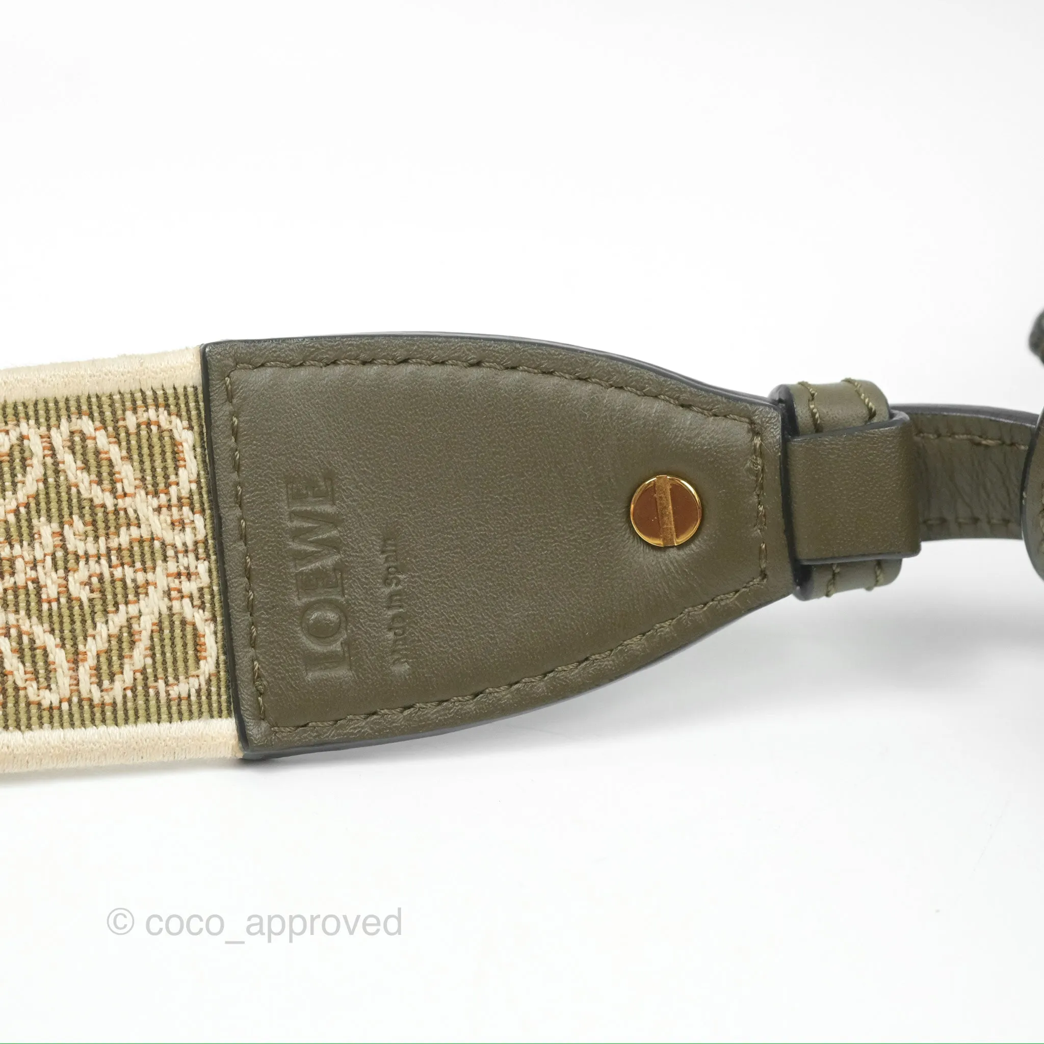 Loewe Mini Gate Dual Bag Soft Calfskin & Jacquard Strap Autumn Green