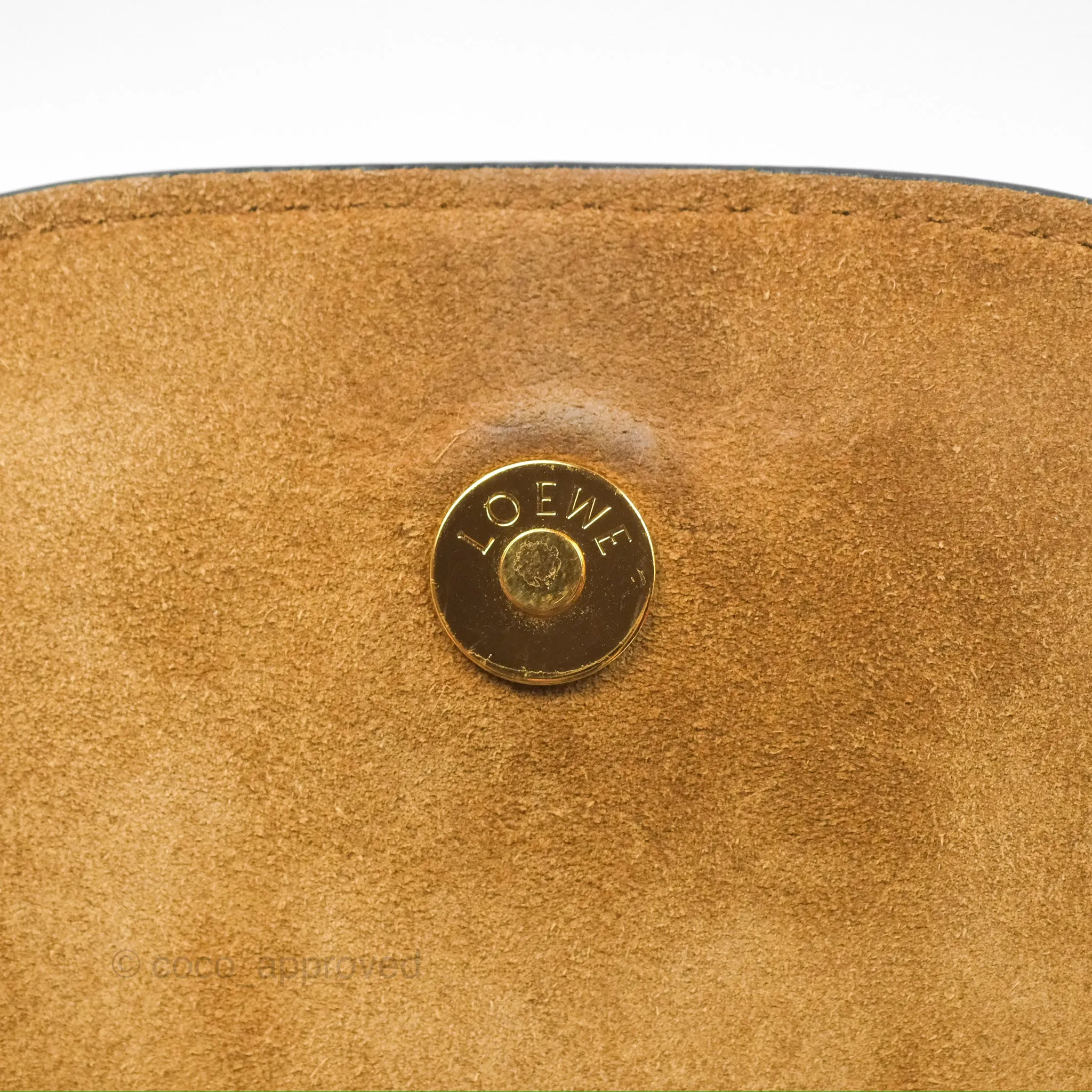 Loewe Mini Gate Dual Bag Soft Calfskin & Jacquard Strap Autumn Green
