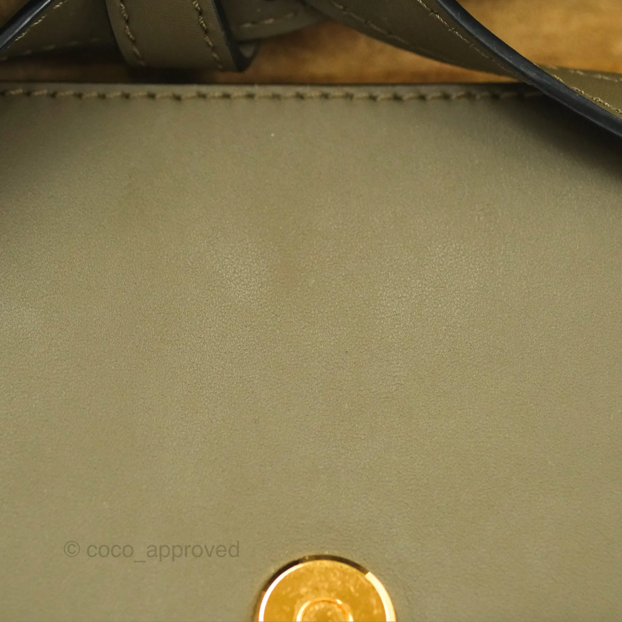 Loewe Mini Gate Dual Bag Soft Calfskin & Jacquard Strap Autumn Green