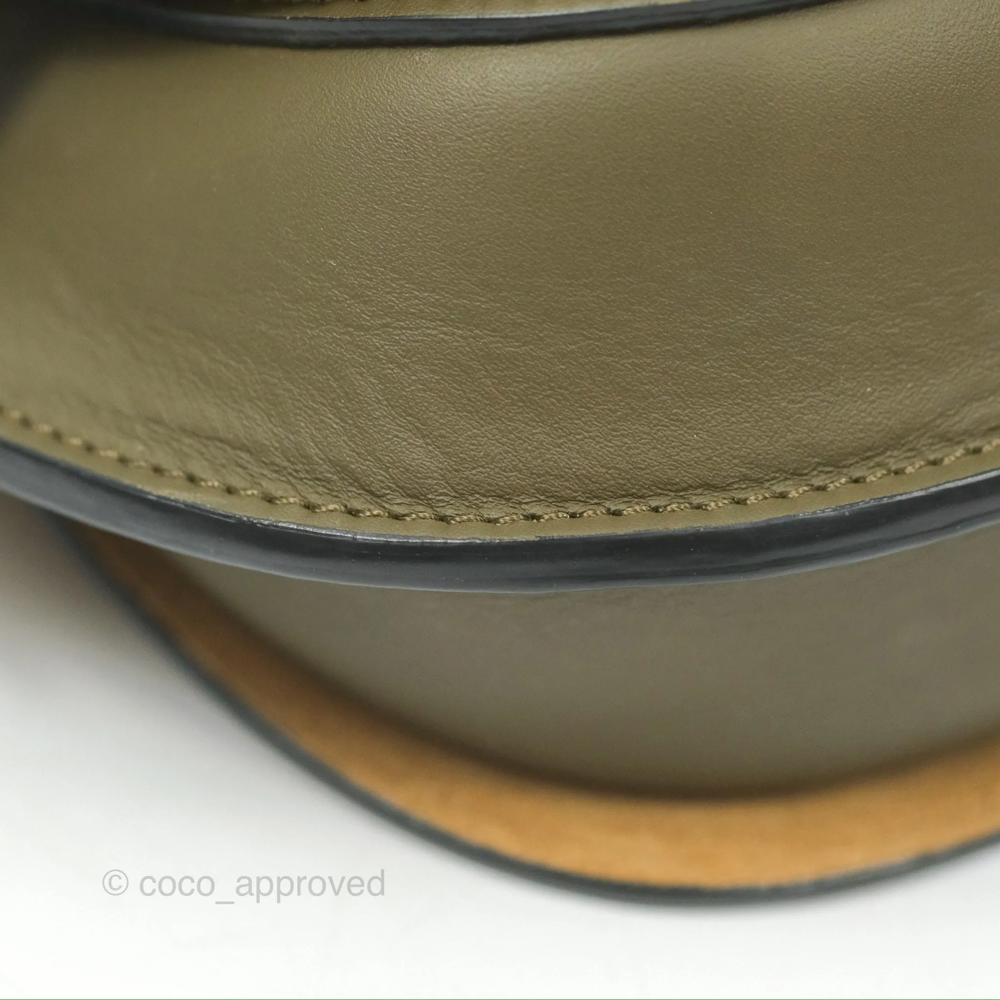 Loewe Mini Gate Dual Bag Soft Calfskin & Jacquard Strap Autumn Green