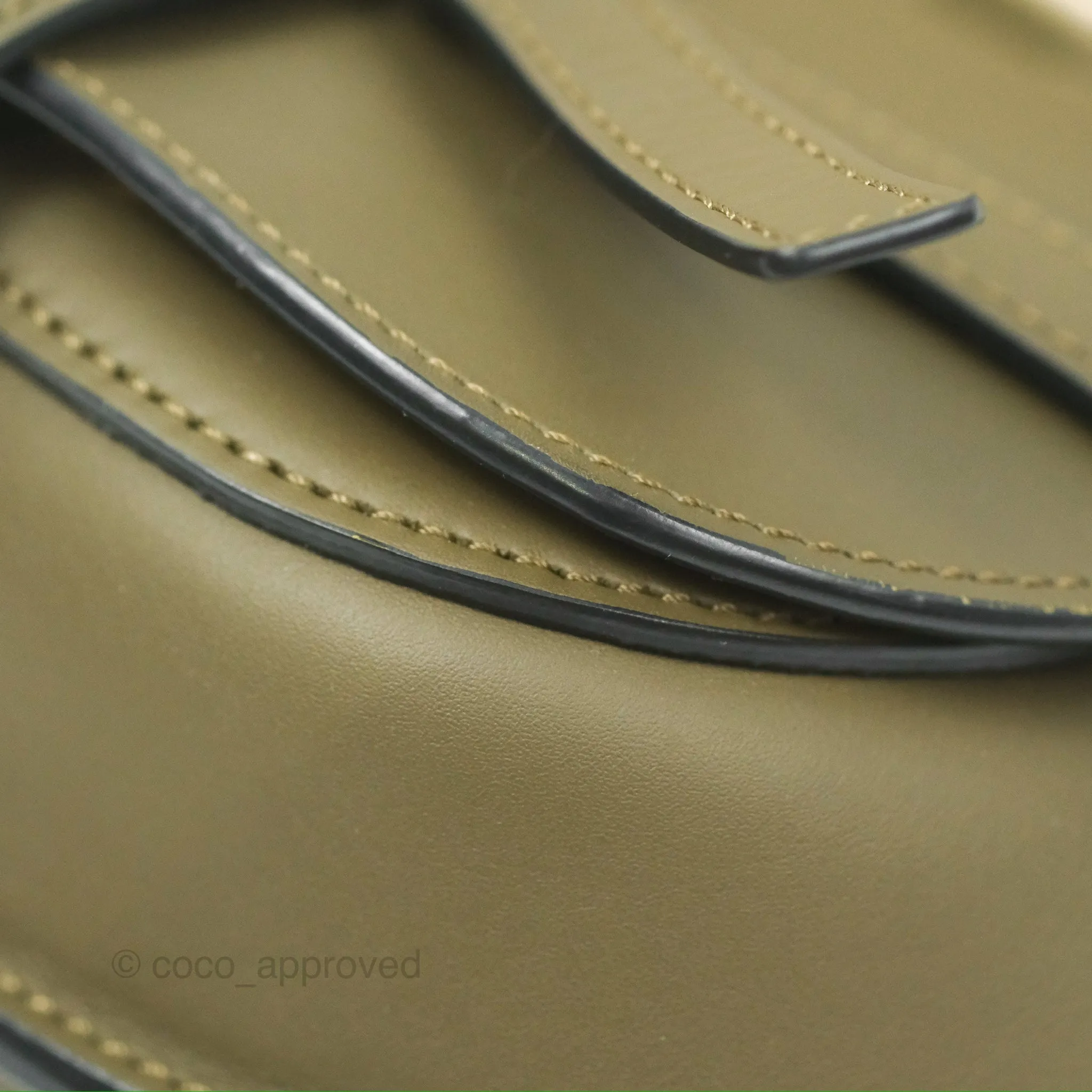 Loewe Mini Gate Dual Bag Soft Calfskin & Jacquard Strap Autumn Green