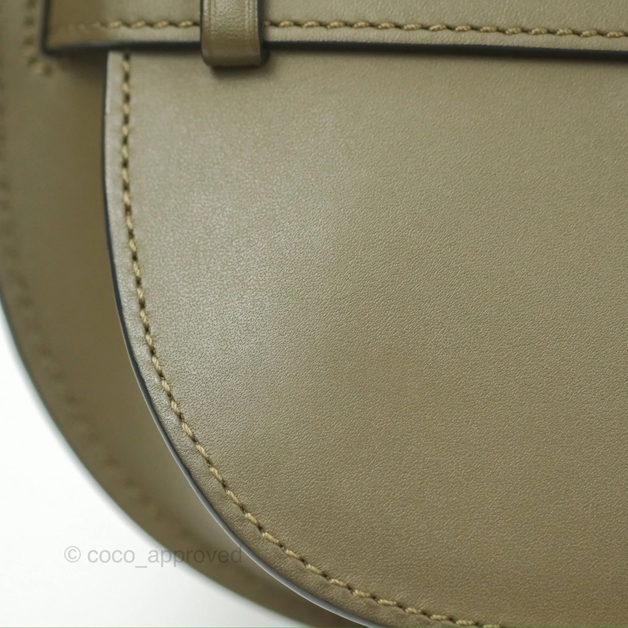 Loewe Mini Gate Dual Bag Soft Calfskin & Jacquard Strap Autumn Green