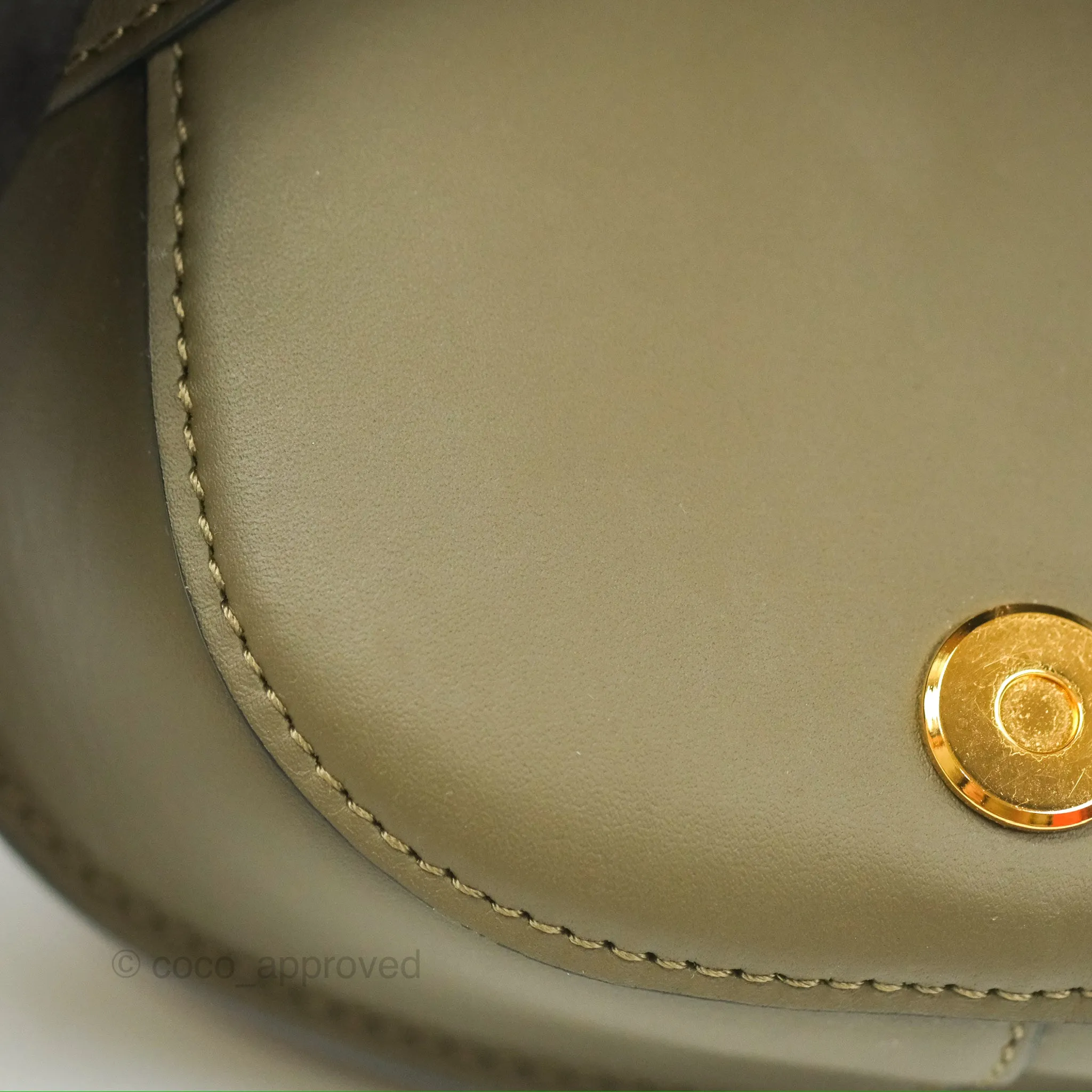 Loewe Mini Gate Dual Bag Soft Calfskin & Jacquard Strap Autumn Green