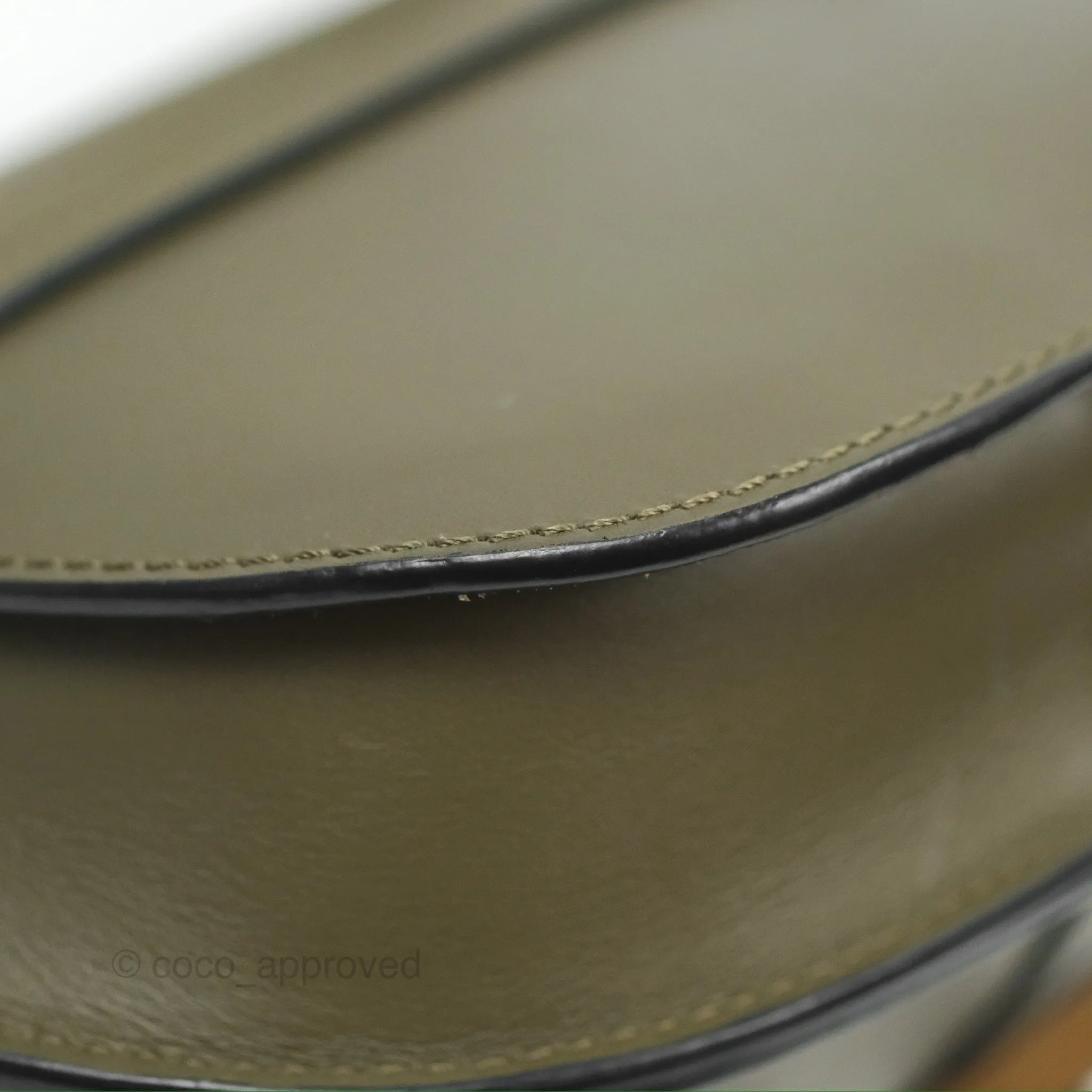 Loewe Mini Gate Dual Bag Soft Calfskin & Jacquard Strap Autumn Green