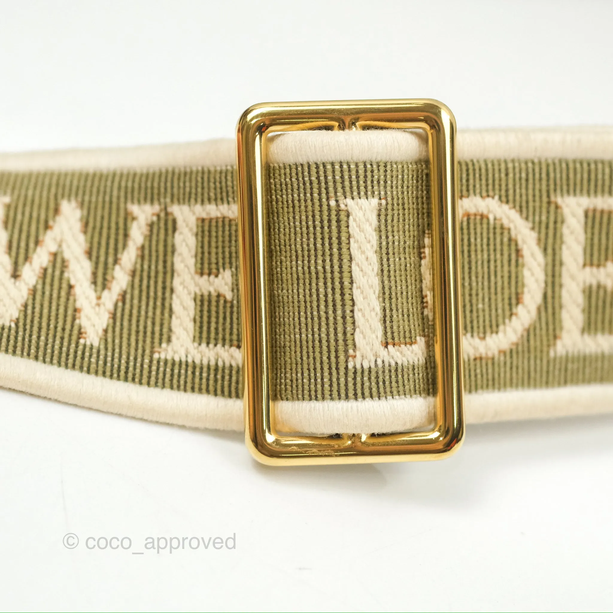 Loewe Mini Gate Dual Bag Soft Calfskin & Jacquard Strap Autumn Green