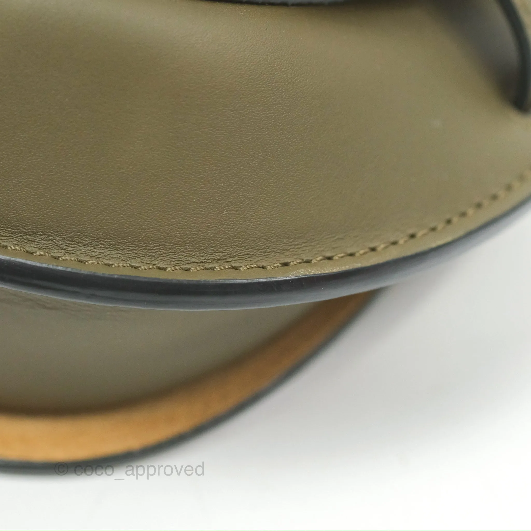 Loewe Mini Gate Dual Bag Soft Calfskin & Jacquard Strap Autumn Green