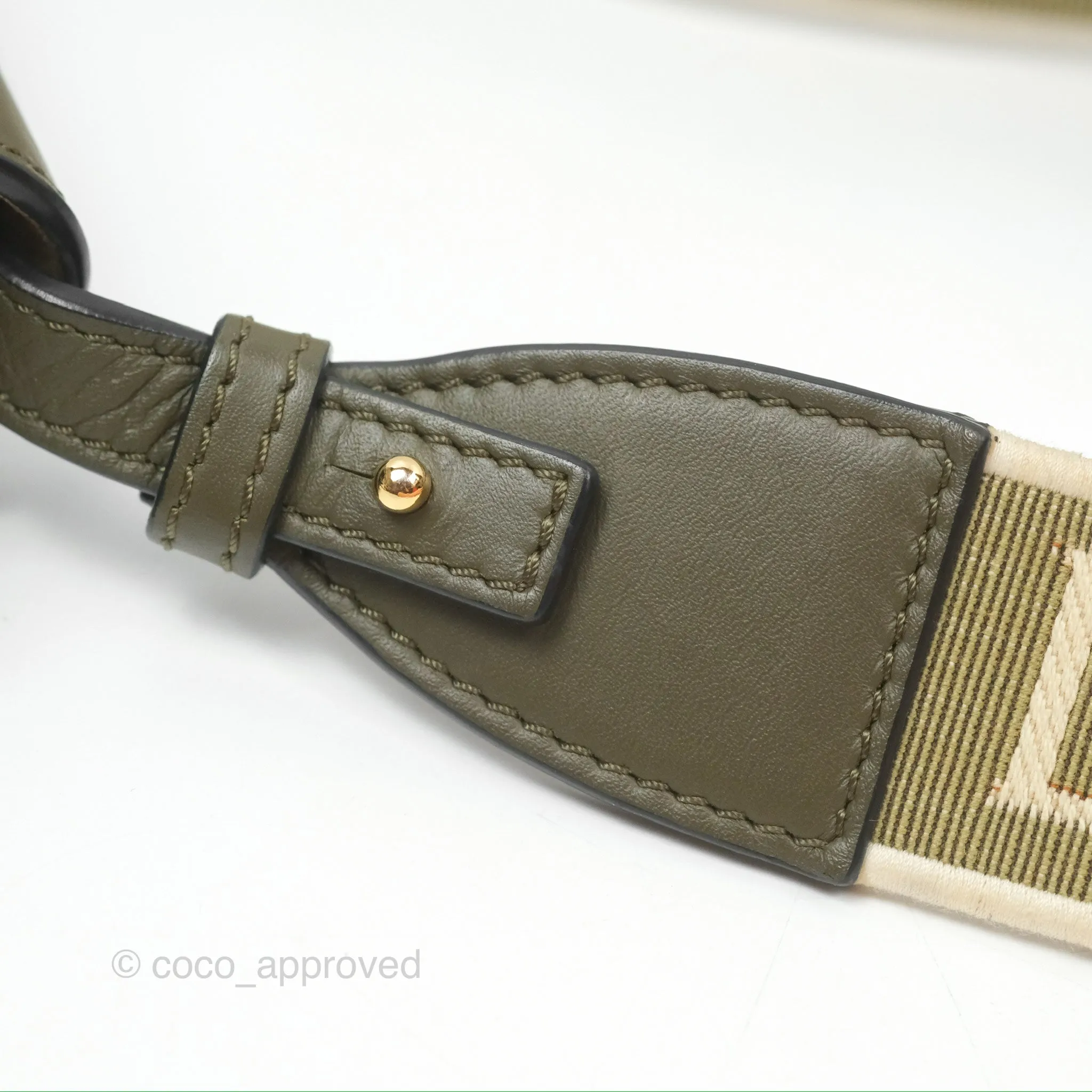 Loewe Mini Gate Dual Bag Soft Calfskin & Jacquard Strap Autumn Green