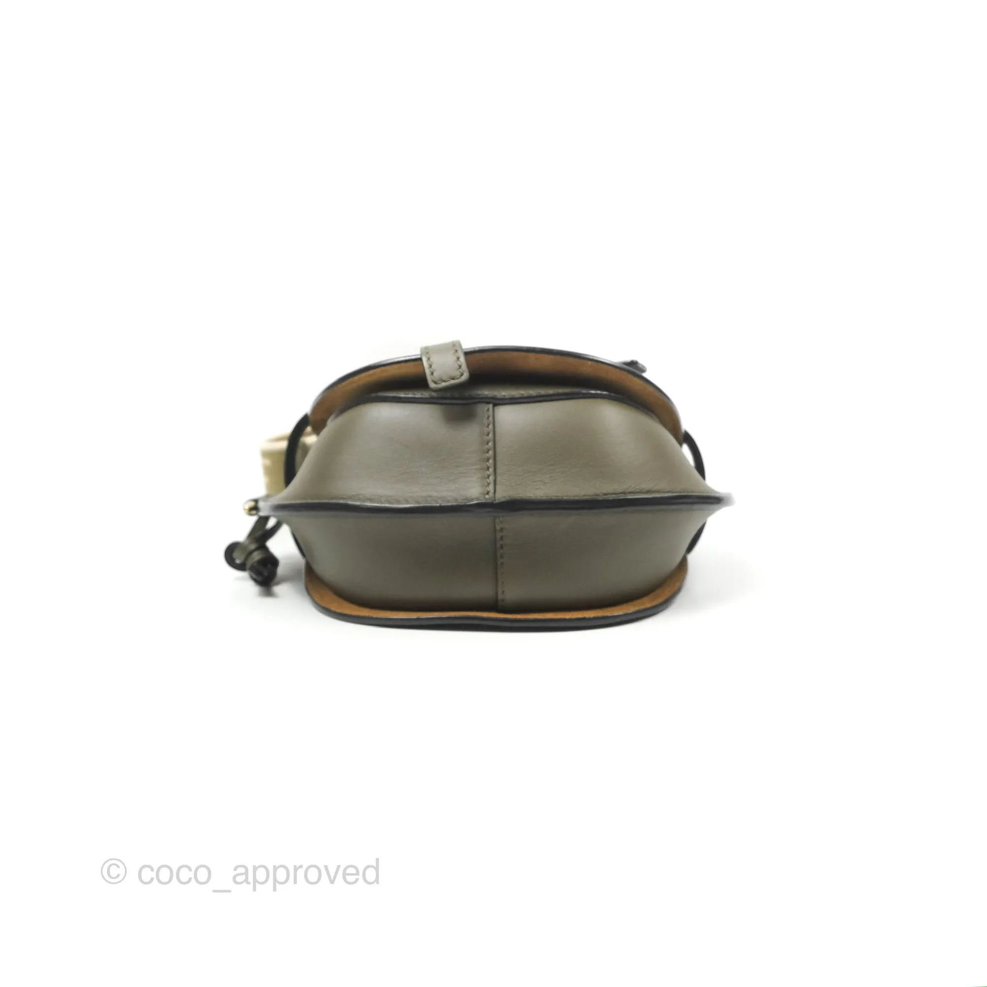Loewe Mini Gate Dual Bag Soft Calfskin & Jacquard Strap Autumn Green