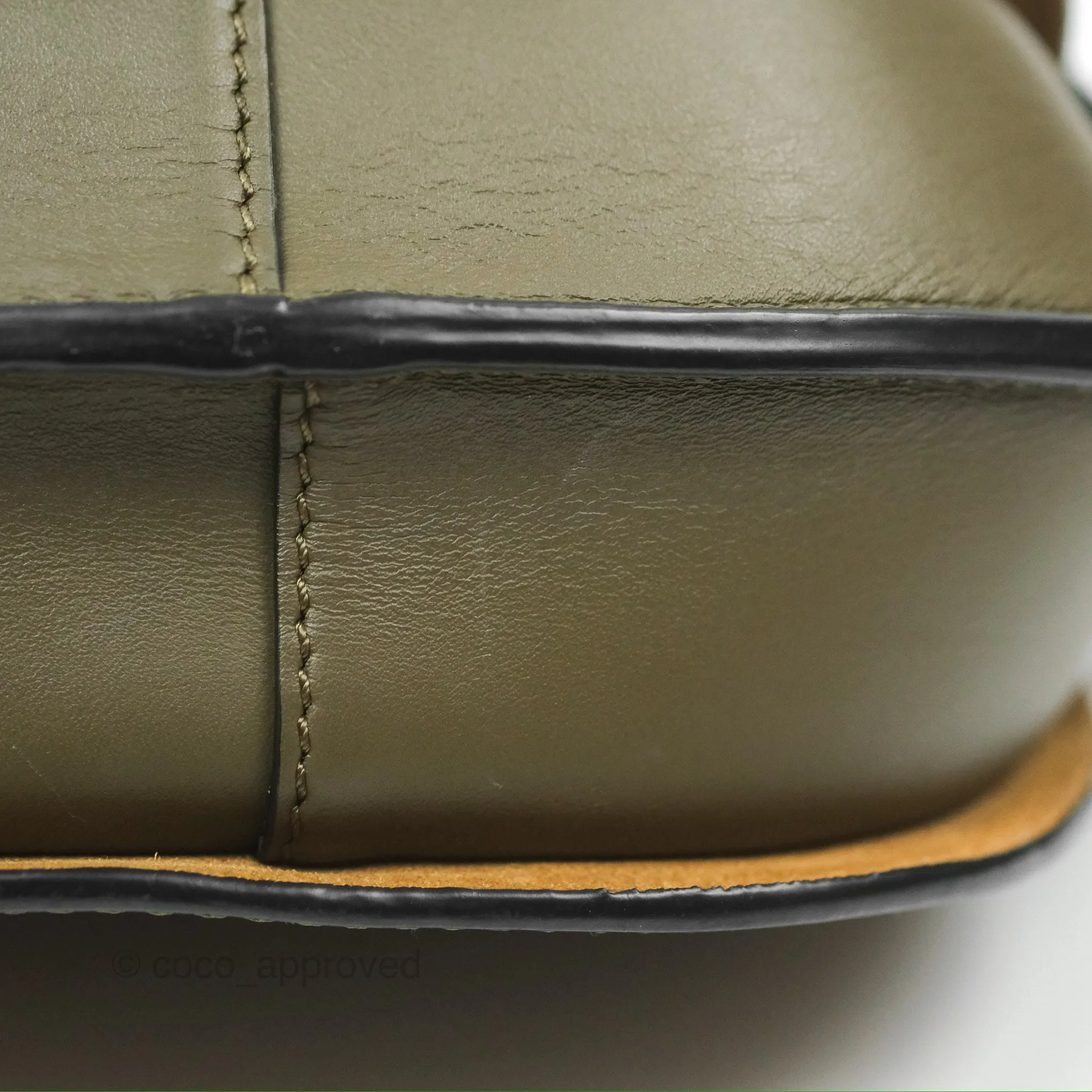 Loewe Mini Gate Dual Bag Soft Calfskin & Jacquard Strap Autumn Green
