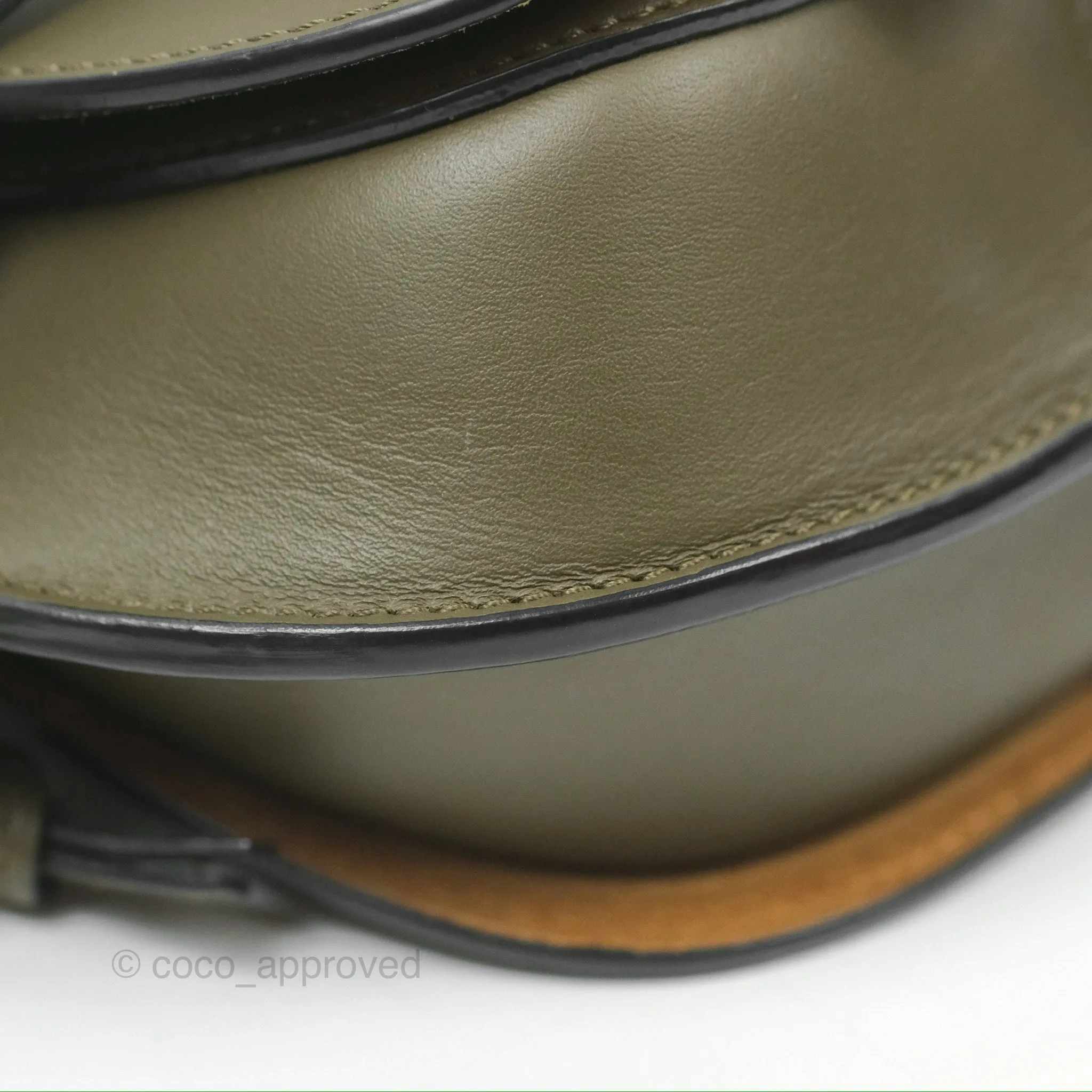 Loewe Mini Gate Dual Bag Soft Calfskin & Jacquard Strap Autumn Green