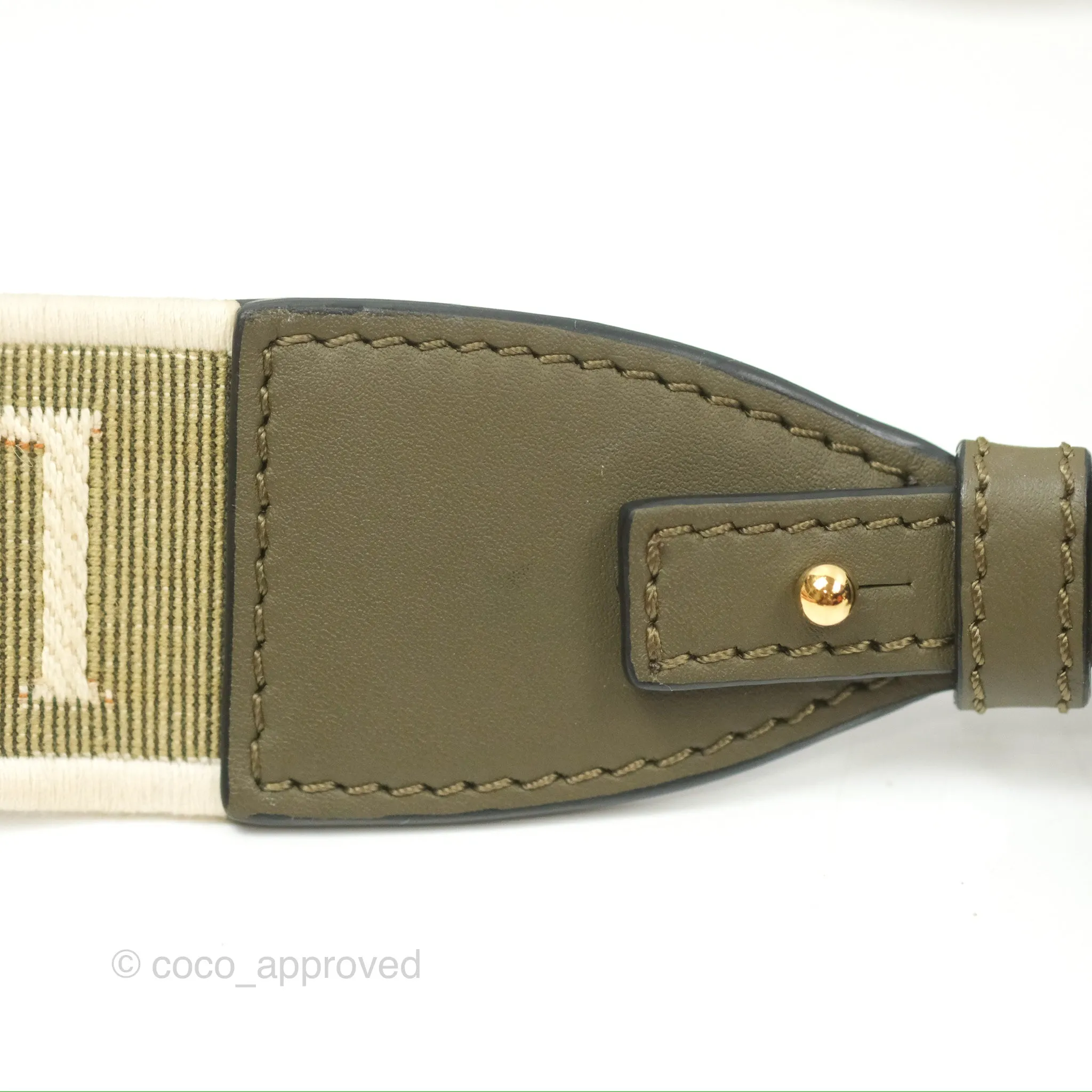 Loewe Mini Gate Dual Bag Soft Calfskin & Jacquard Strap Autumn Green