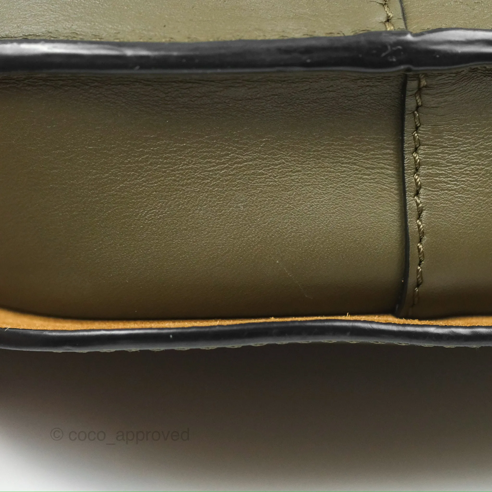 Loewe Mini Gate Dual Bag Soft Calfskin & Jacquard Strap Autumn Green