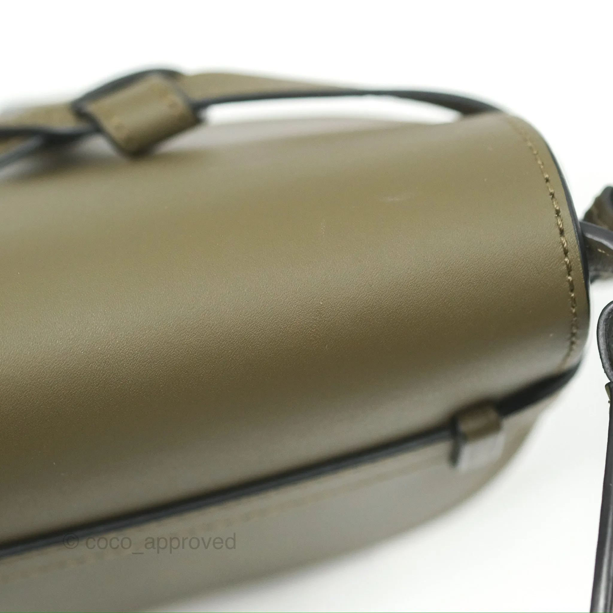 Loewe Mini Gate Dual Bag Soft Calfskin & Jacquard Strap Autumn Green