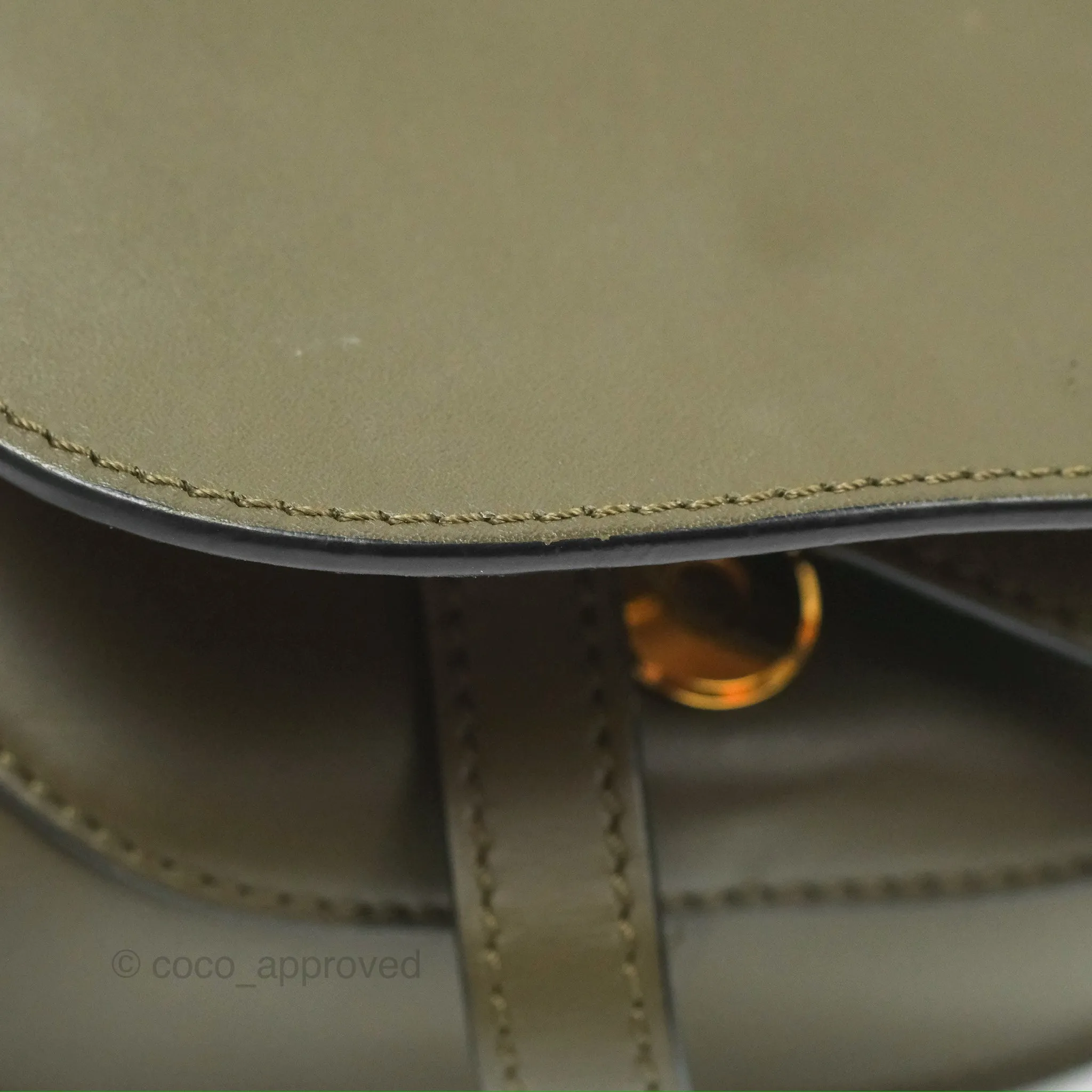 Loewe Mini Gate Dual Bag Soft Calfskin & Jacquard Strap Autumn Green
