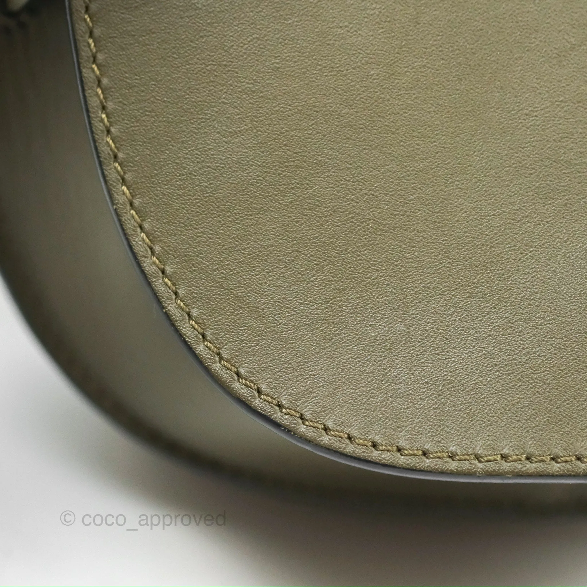Loewe Mini Gate Dual Bag Soft Calfskin & Jacquard Strap Autumn Green