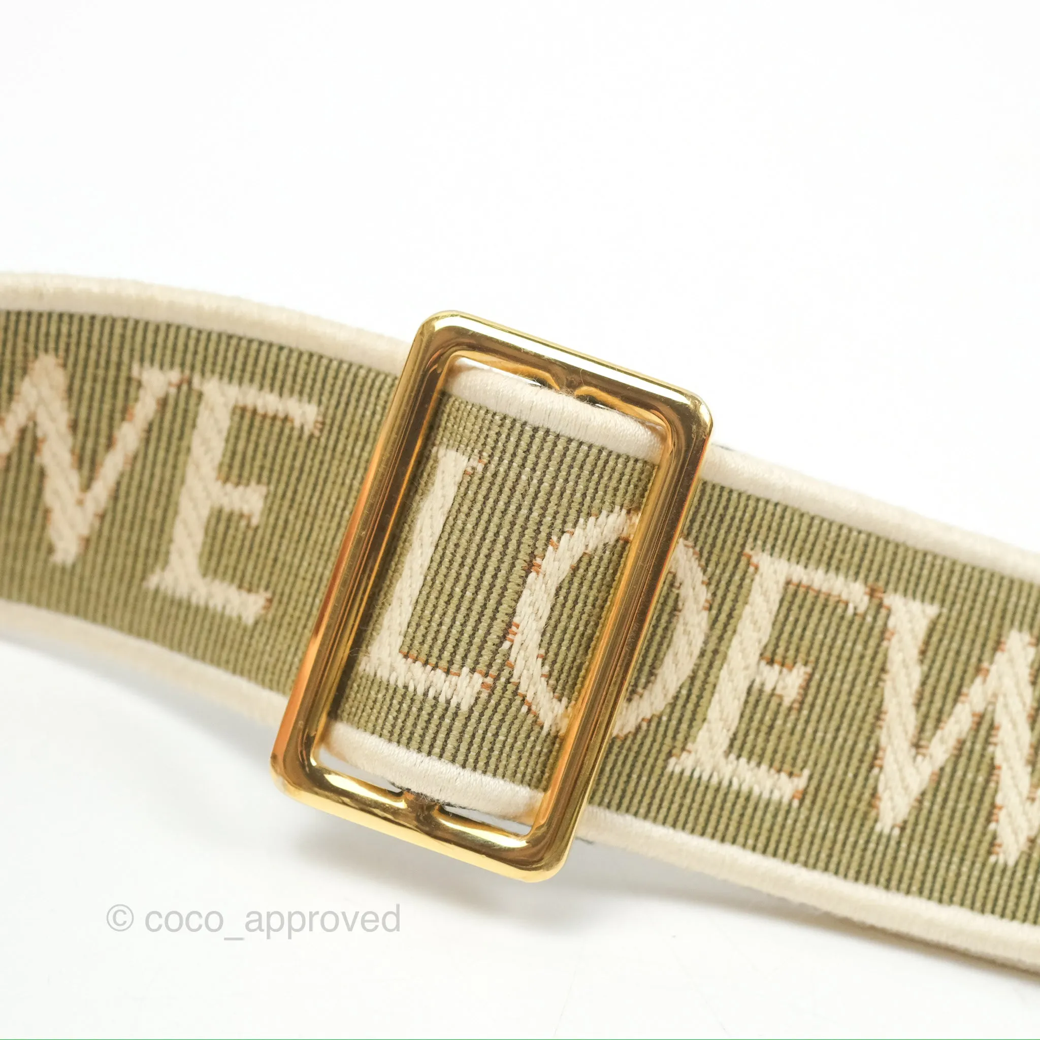 Loewe Mini Gate Dual Bag Soft Calfskin & Jacquard Strap Autumn Green
