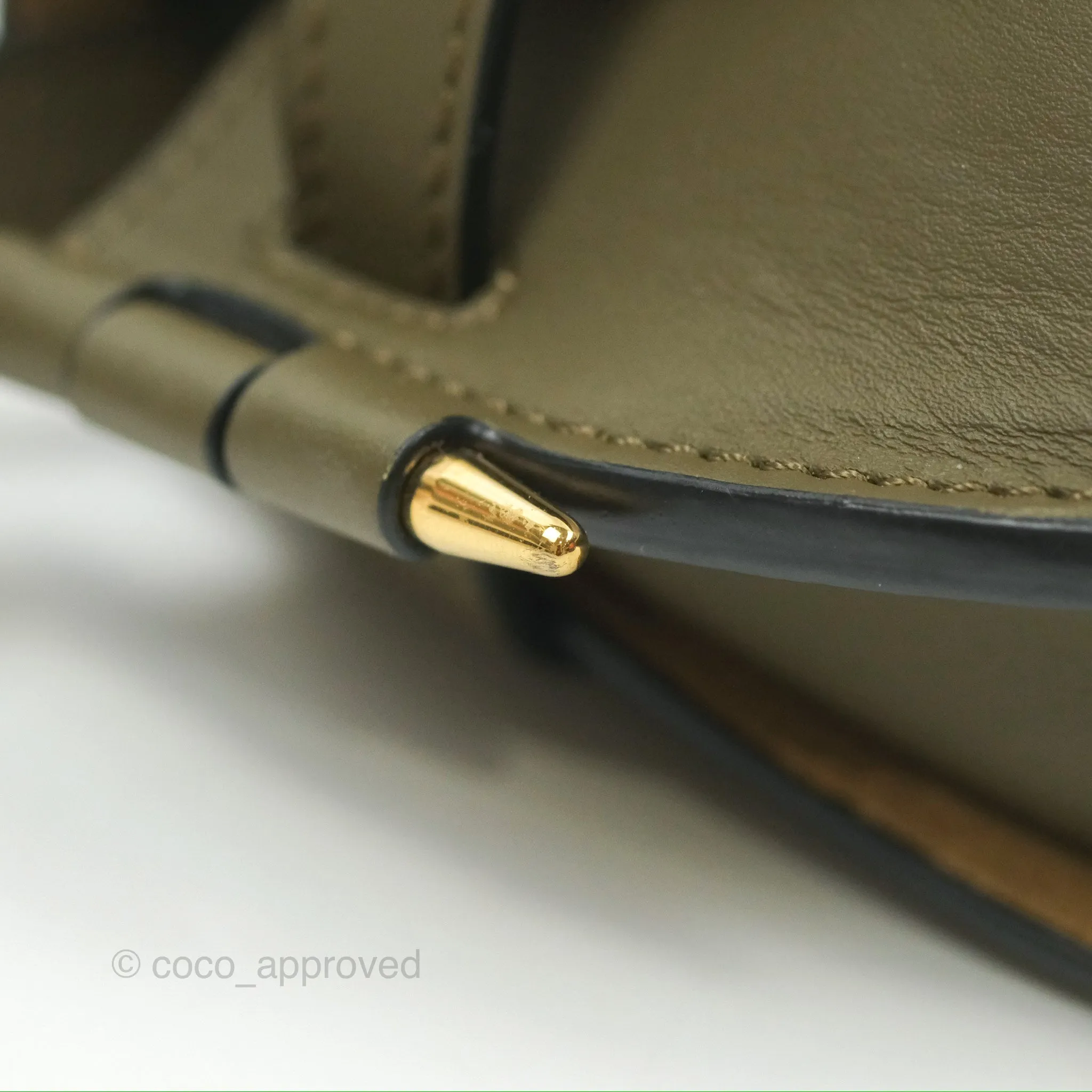 Loewe Mini Gate Dual Bag Soft Calfskin & Jacquard Strap Autumn Green