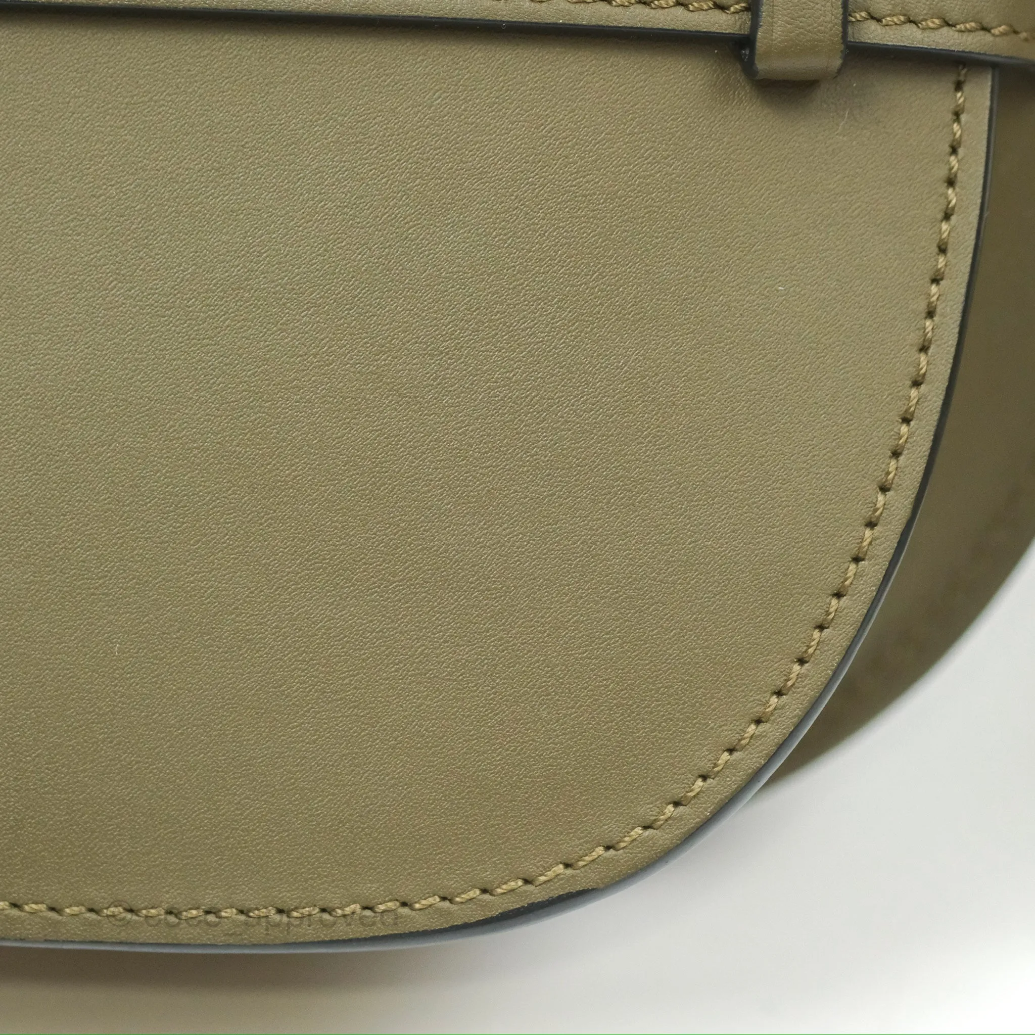 Loewe Mini Gate Dual Bag Soft Calfskin & Jacquard Strap Autumn Green