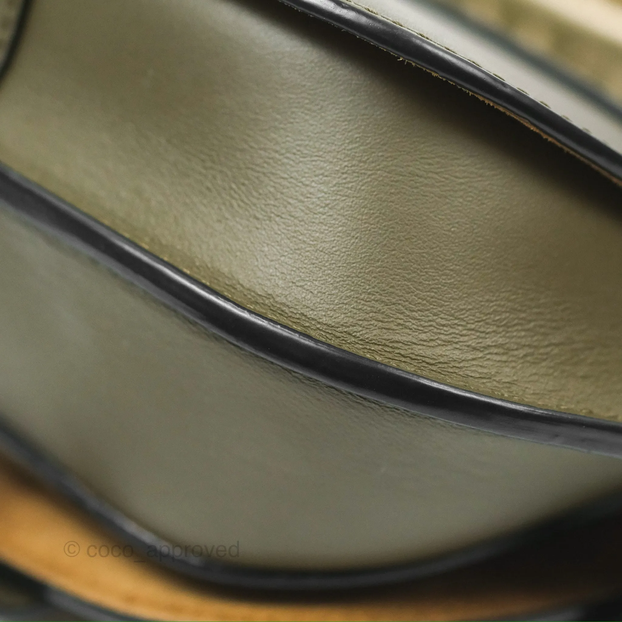 Loewe Mini Gate Dual Bag Soft Calfskin & Jacquard Strap Autumn Green